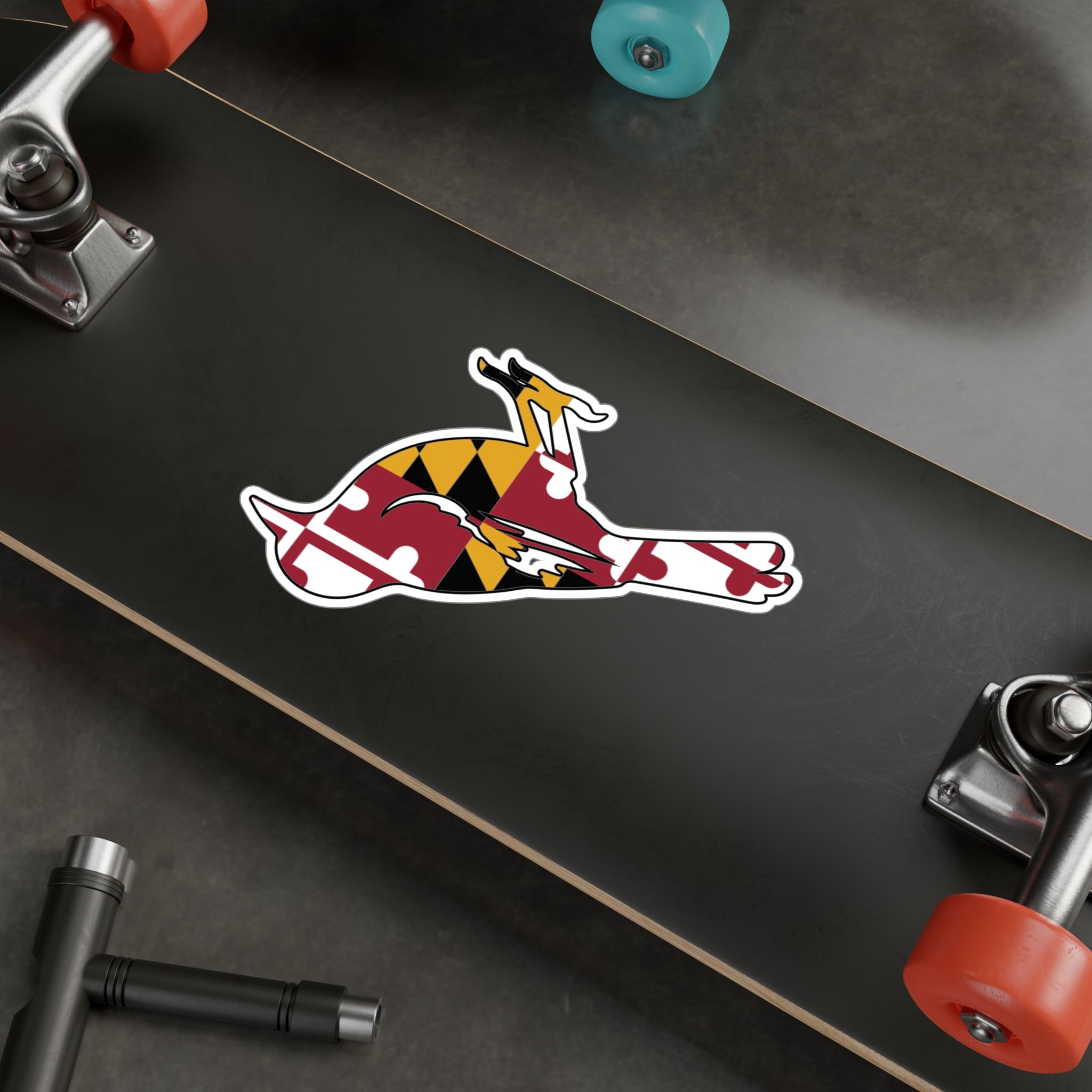 Maryland Flag Sticker | Baltimore Oriole Bird | Kiss-Cut Vinyl Decals | Baltimore Summer | Oriole Sticker