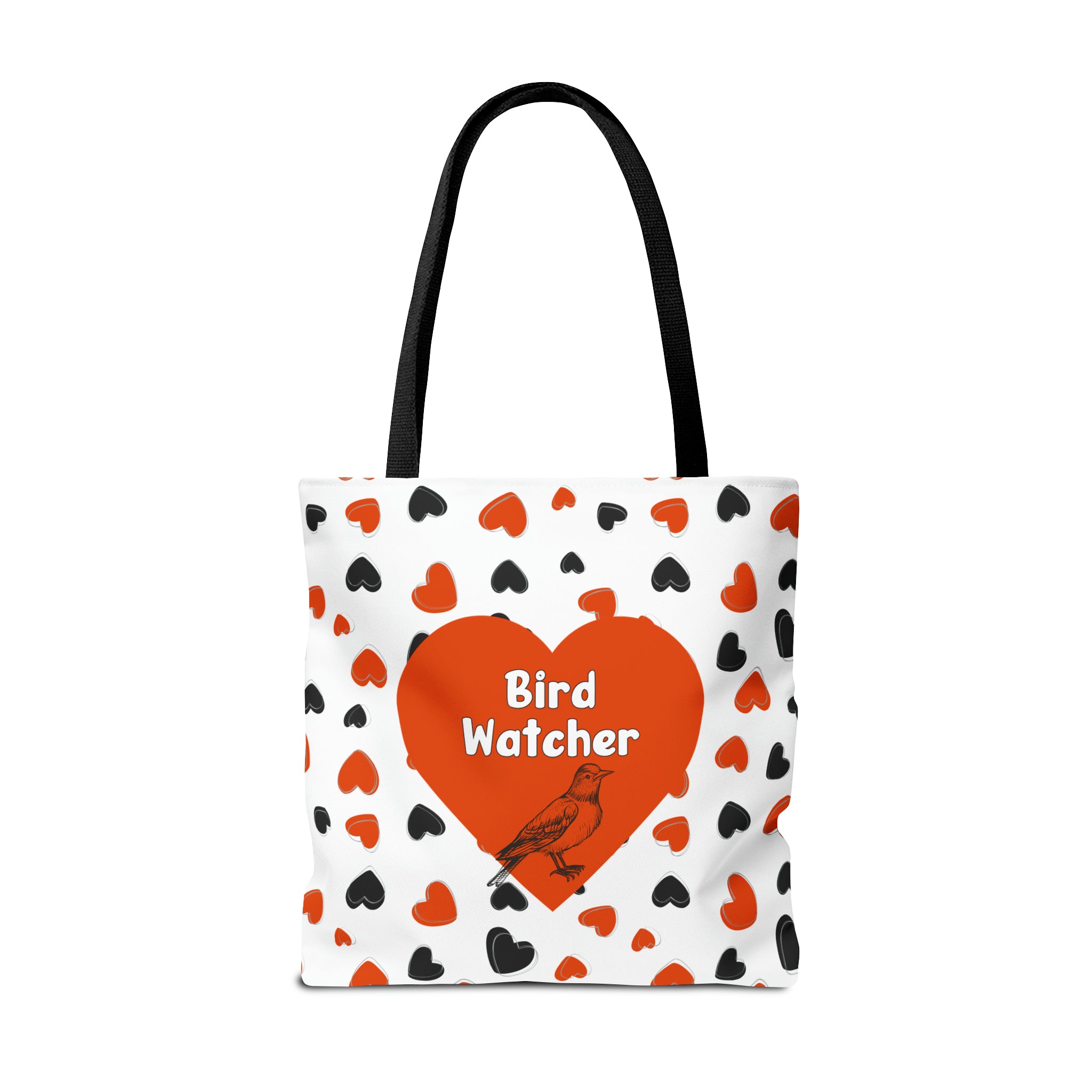 Bird Watcher Bag Heart Theme | Shopping Tote for Baltimore Sports Fans | Baltimore Valentine Gift
