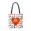 Load image into Gallery viewer, Bird Watcher Bag Heart Theme | Shopping Tote for Baltimore Sports Fans | Baltimore Valentine Gift
