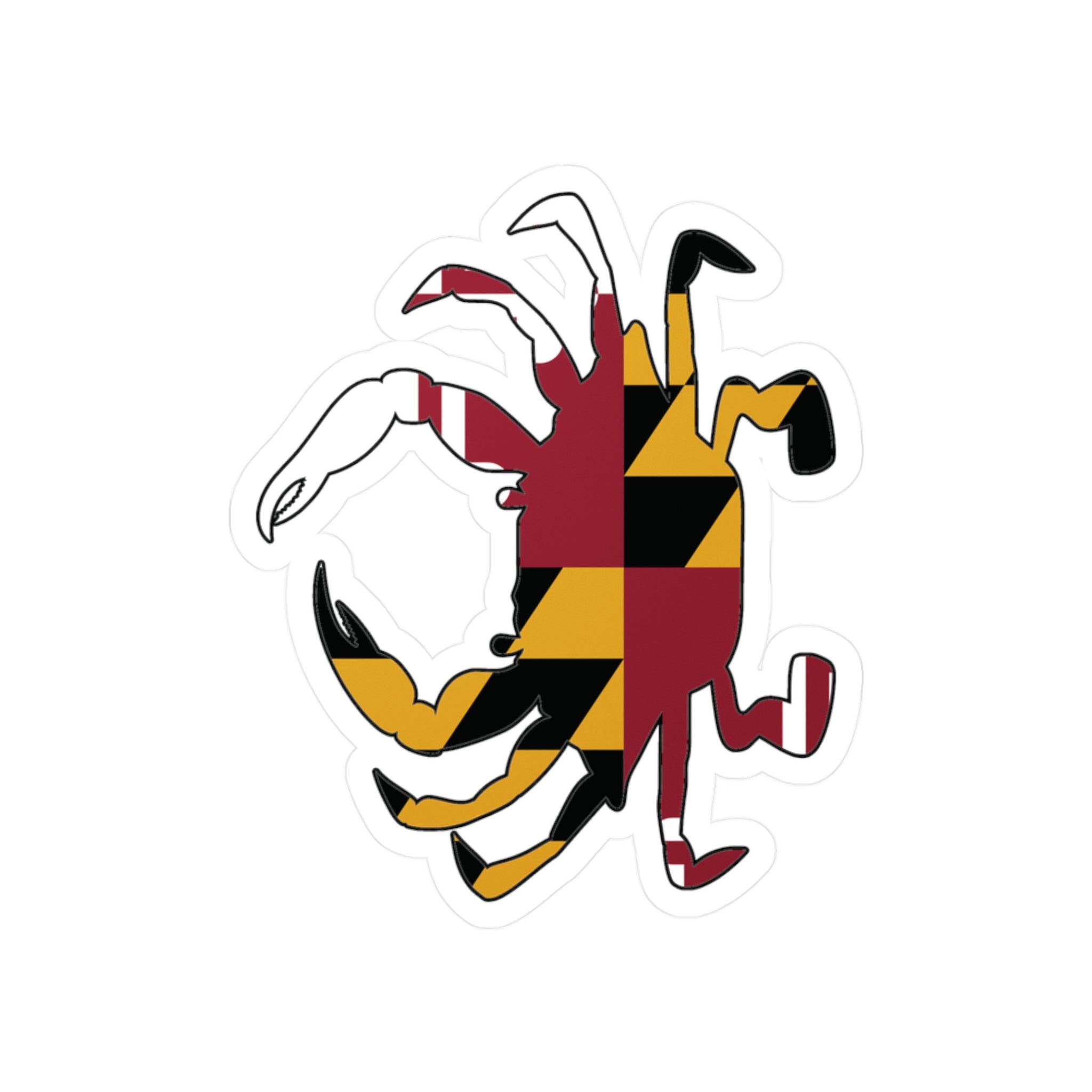 Maryland Crab Sticker | Baltimore Sticker | Kiss-Cut Vinyl Decals | Baltimore Summer | Ocean City Sticker | Maryland Flag Gift