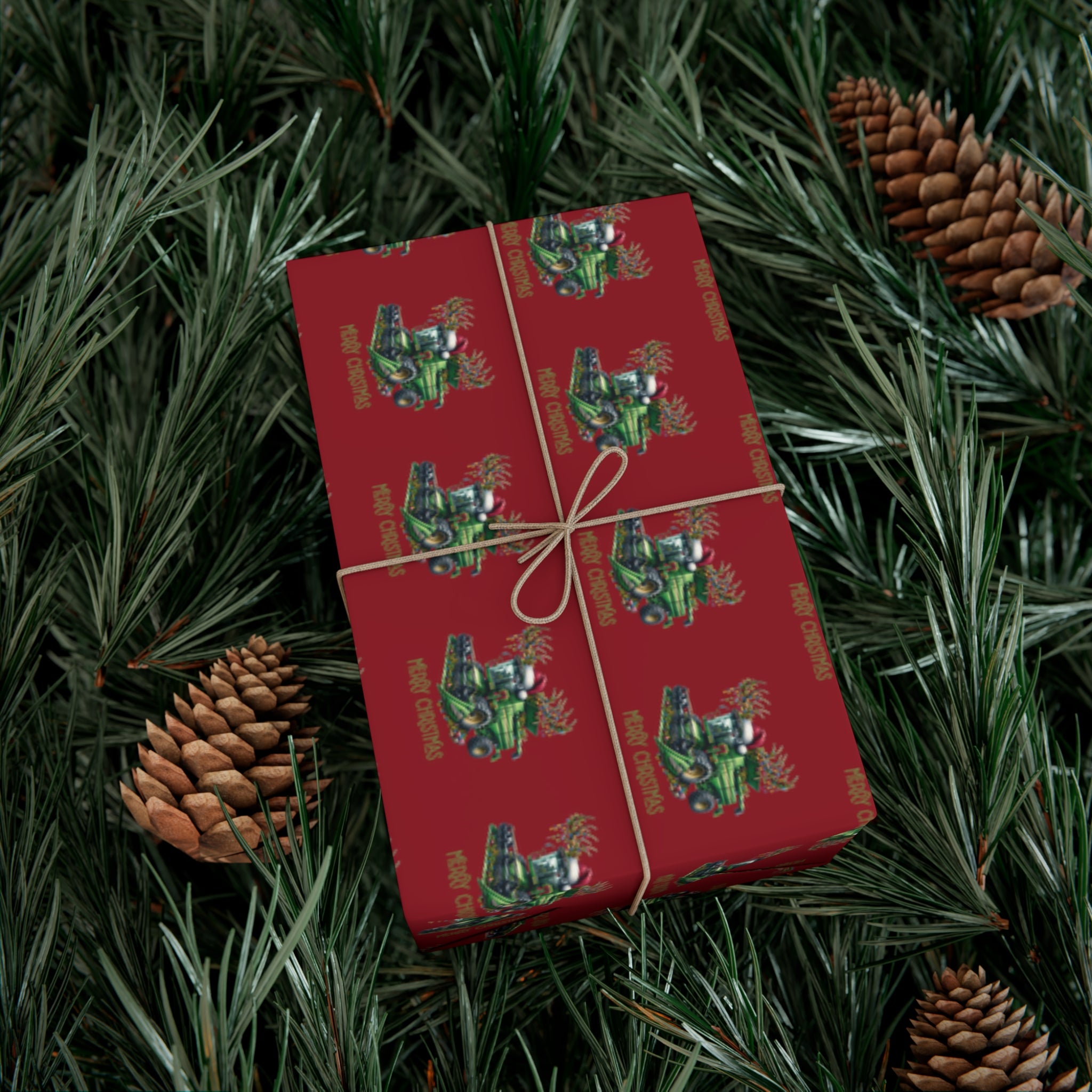Combine Farming Christmas Wrapping Paper Roll of 6 or 12 Feet | Choice of Matte or Satin Finish | Buy 2 or more and SAVE 10%