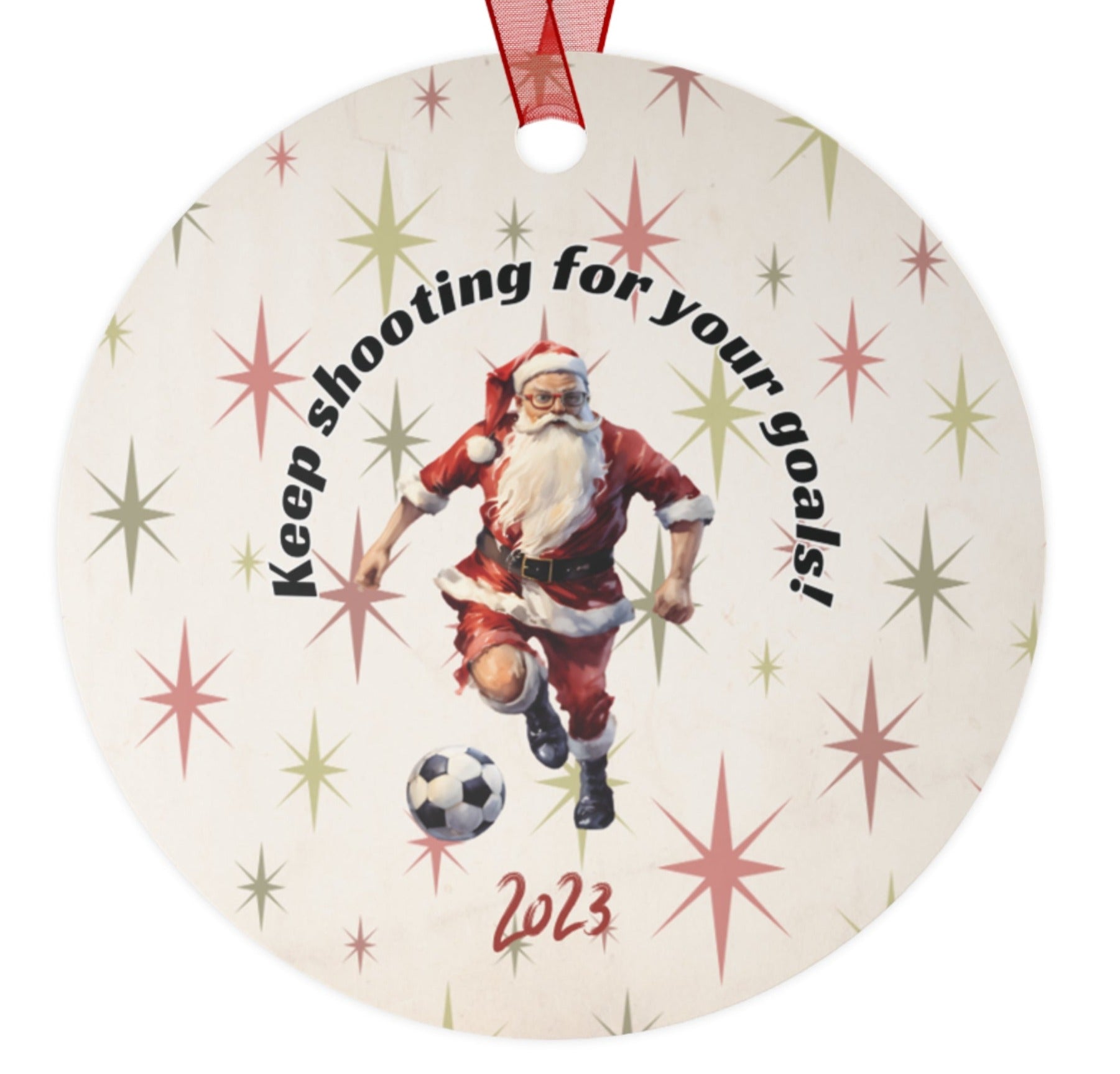Soccer Santa Ornament - Fundraising for DHS - Order Two or More - $2.00 off each additional ornament
