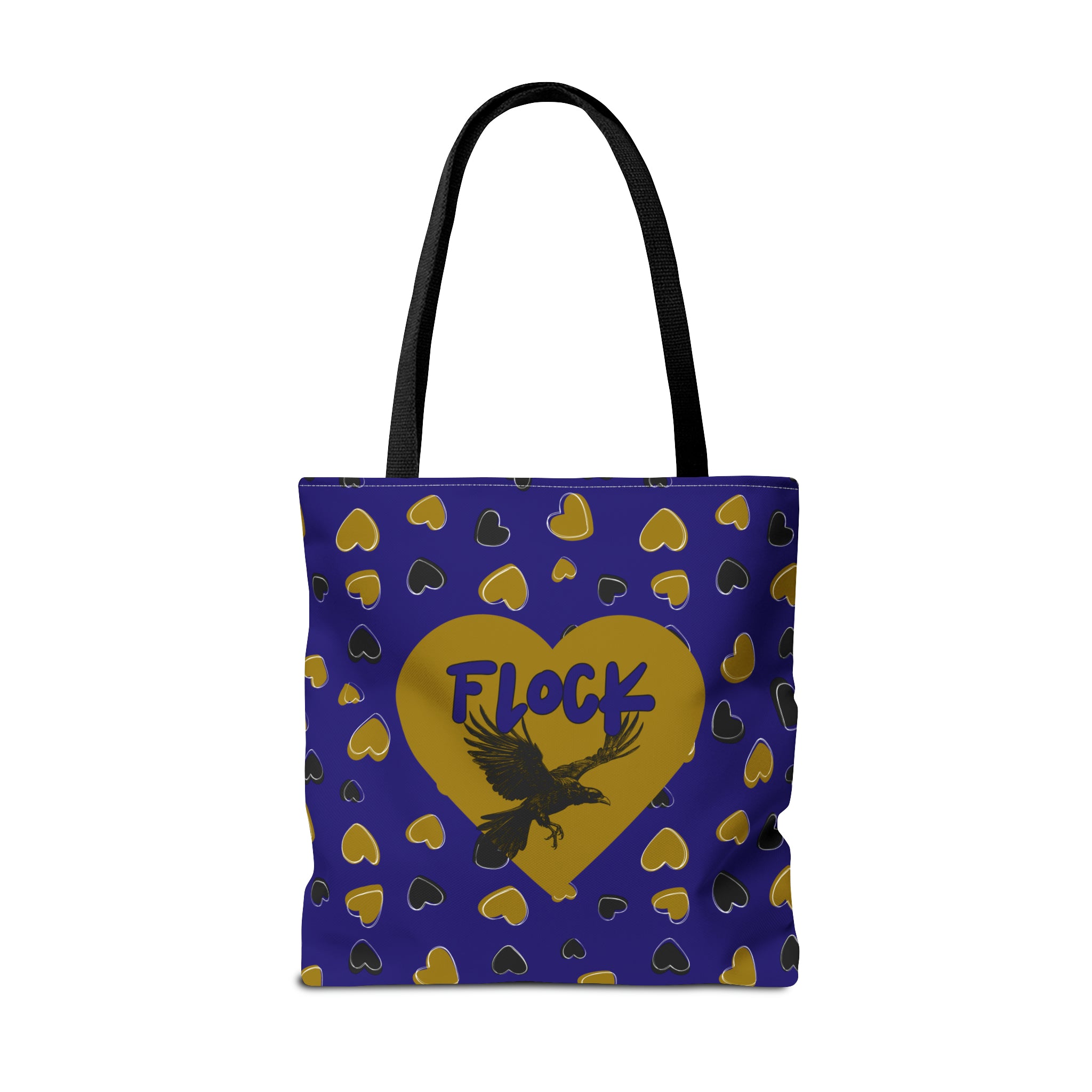 Flock Tote Heart Theme | Shopping Tote for Baltimore Sports Fans | Baltimore Valentine Gift