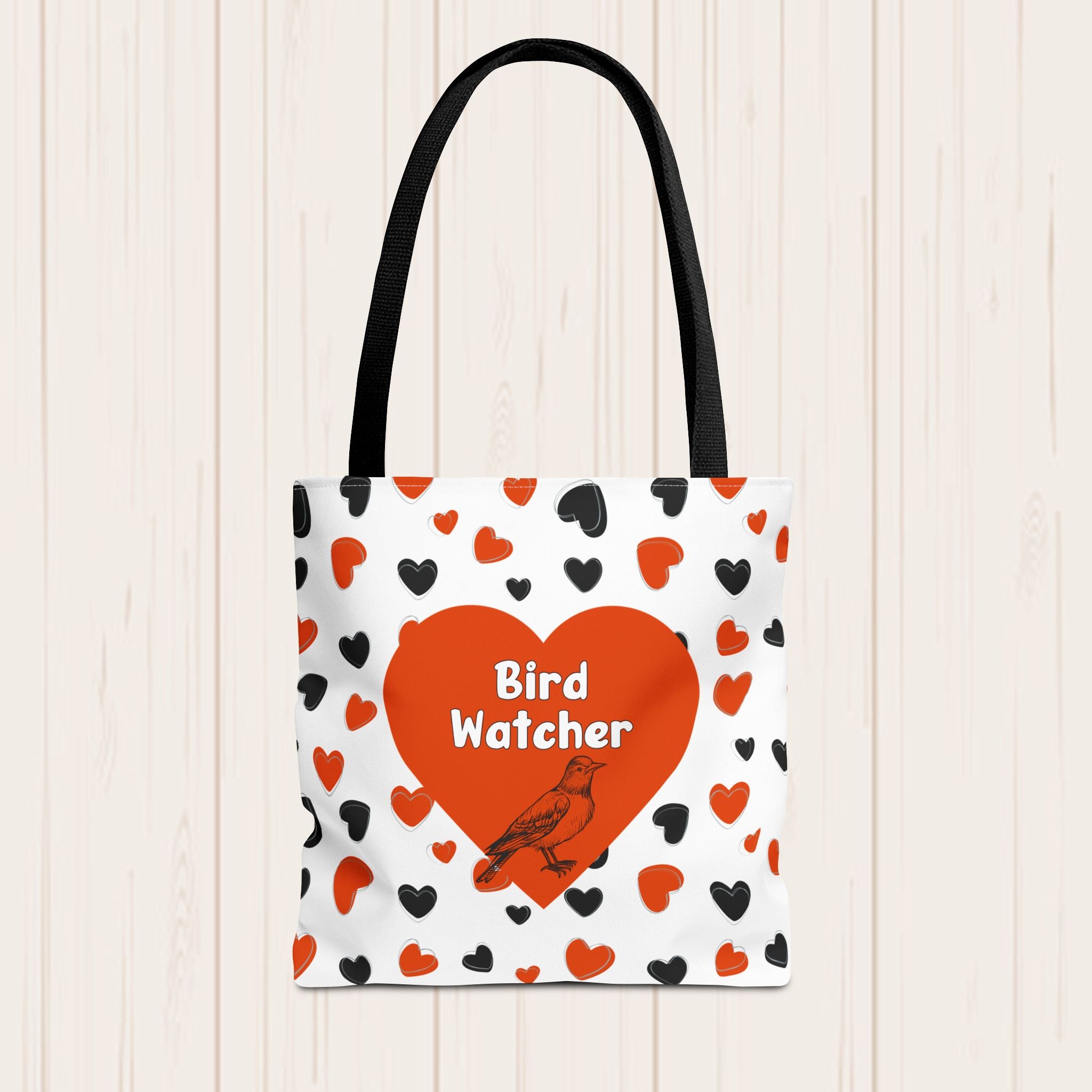 Bird Watcher Bag Heart Theme | Shopping Tote for Baltimore Sports Fans | Birdland Utility Bag