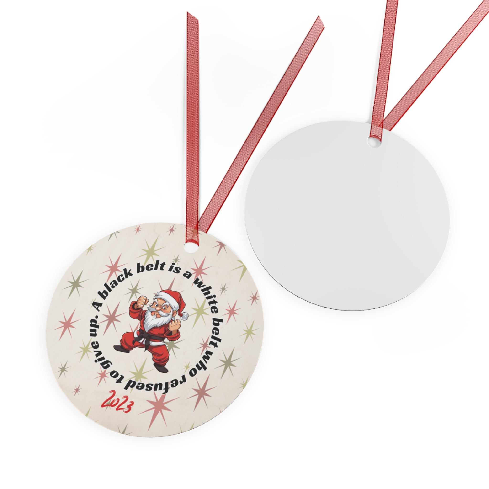 Martial Arts Santa Ornament - Fundraising for WAKO World Championships - Order Two or More - $2.00 off each additional ornament