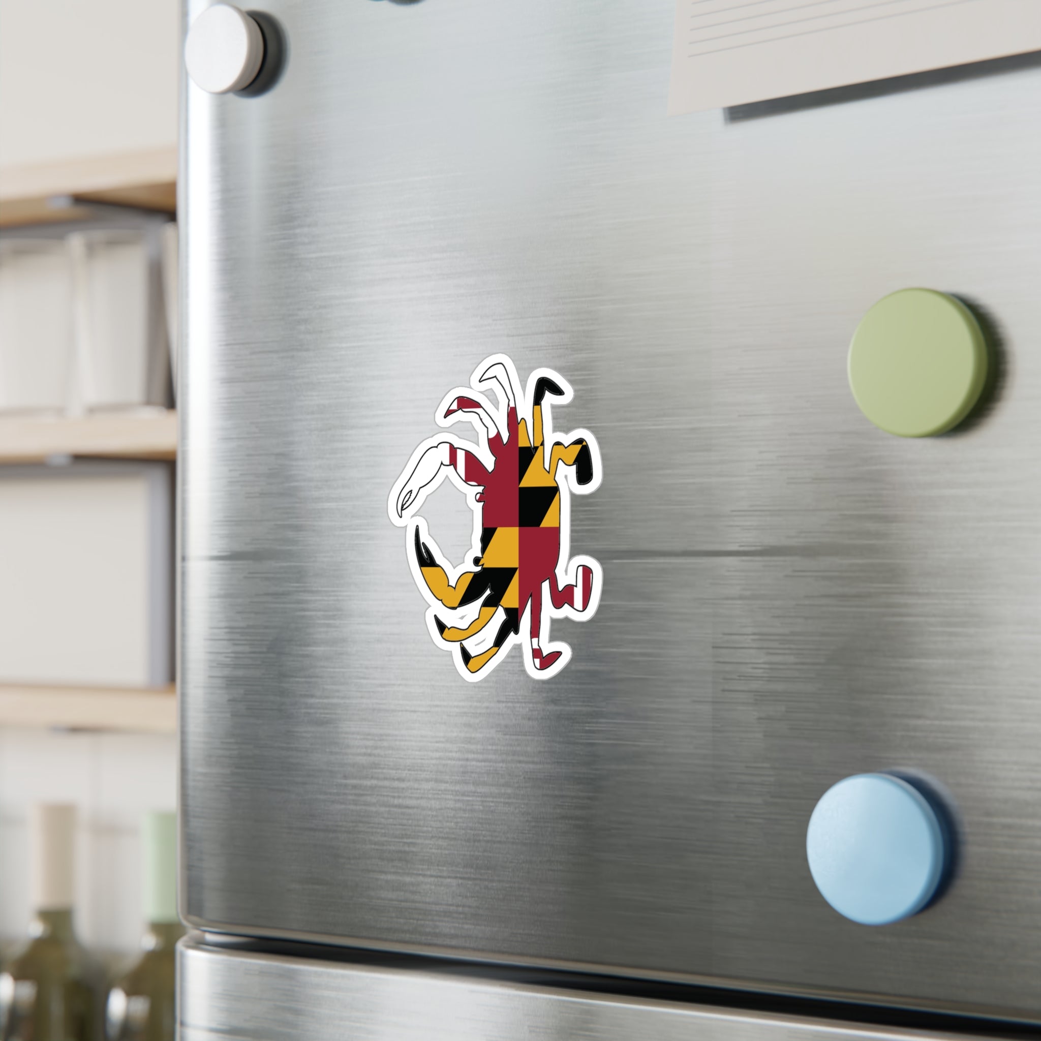 Maryland Crab Sticker | Baltimore Sticker | Kiss-Cut Vinyl Decals | Baltimore Summer | Ocean City Sticker | Maryland Flag Gift