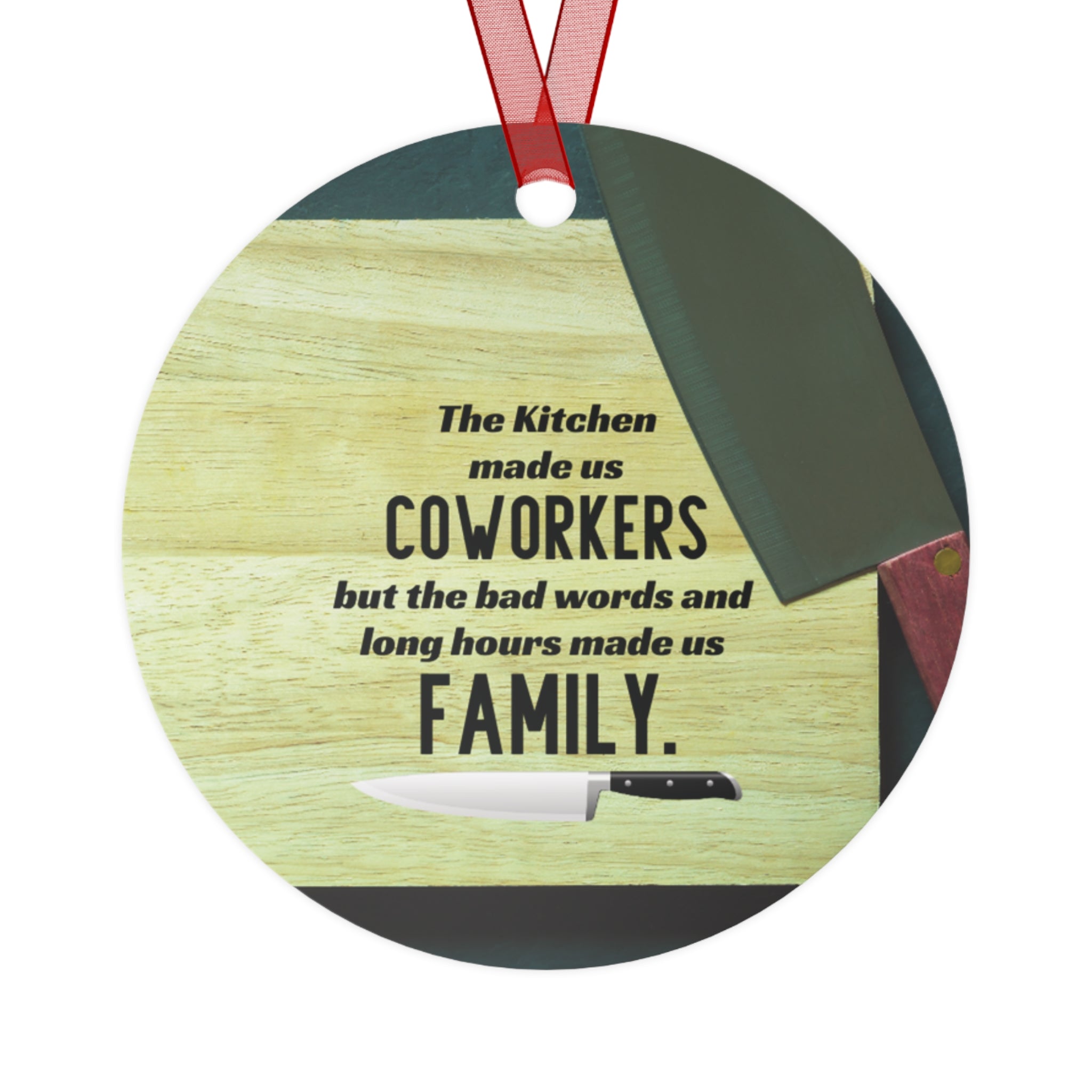 Foodservice Gift 2023 Lightweight Metal Double Sided Ornament 3" Round for Kitchen and Wait Staff - Order Two or More - $2.00 OFF each additional ornament