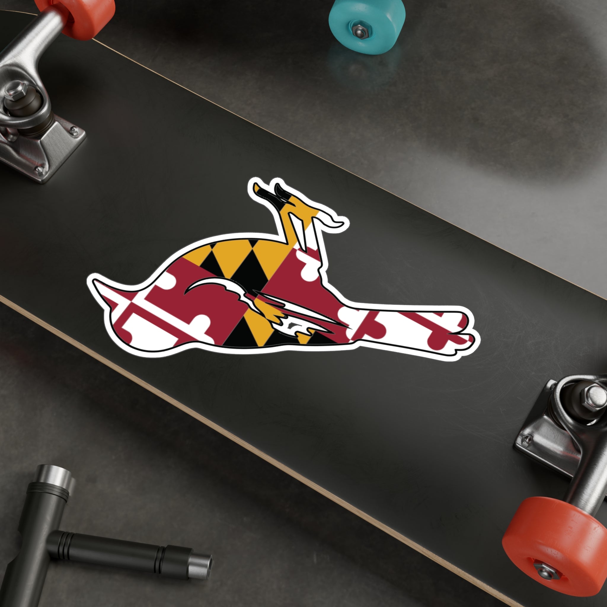 Maryland Flag Sticker | Baltimore Oriole Bird | Kiss-Cut Vinyl Decals | Baltimore Summer | Oriole Sticker