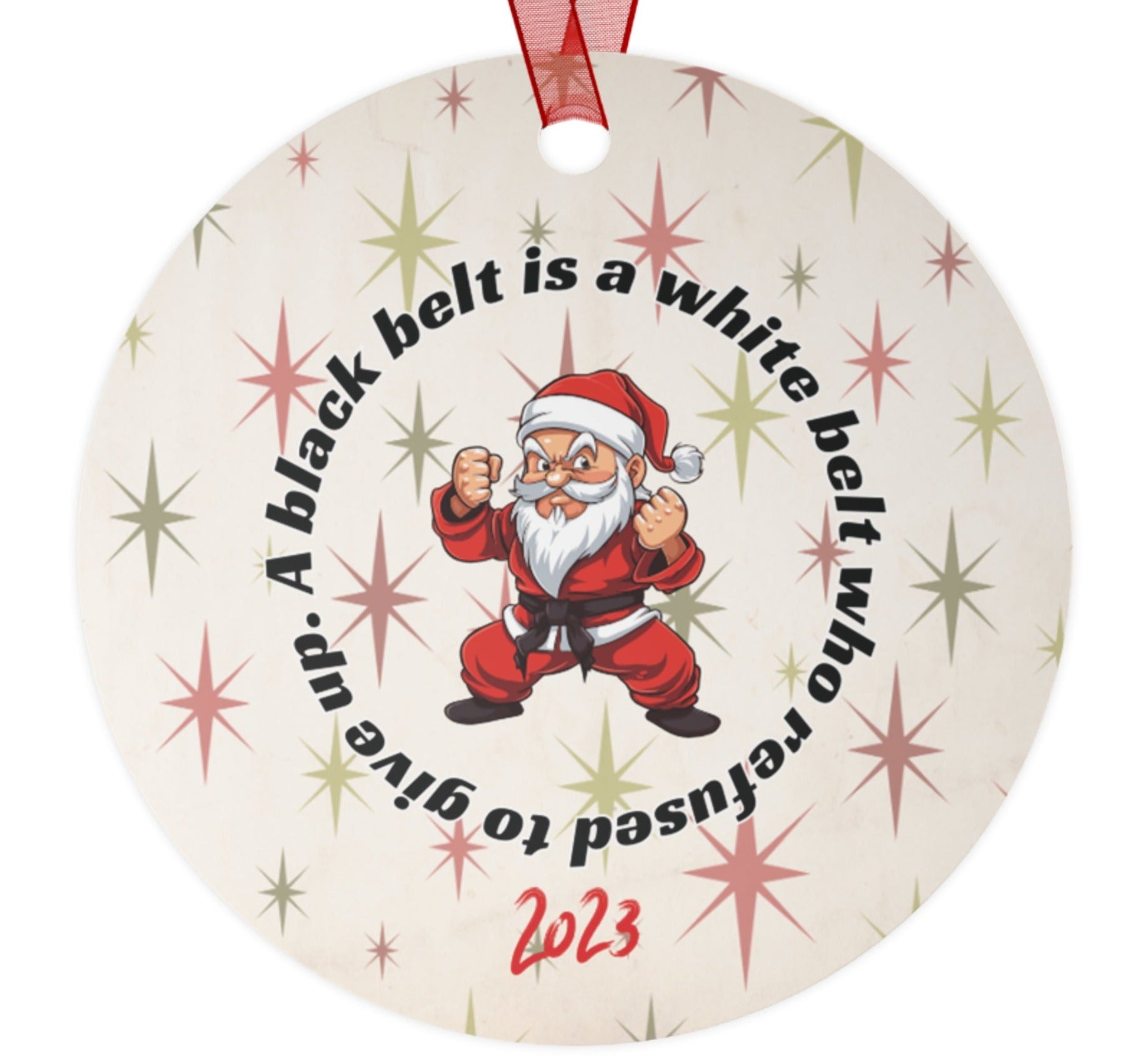Martial Arts Santa Ornament - Fundraising for WAKO World Championships - Order Two or More - $2.00 off each additional ornament