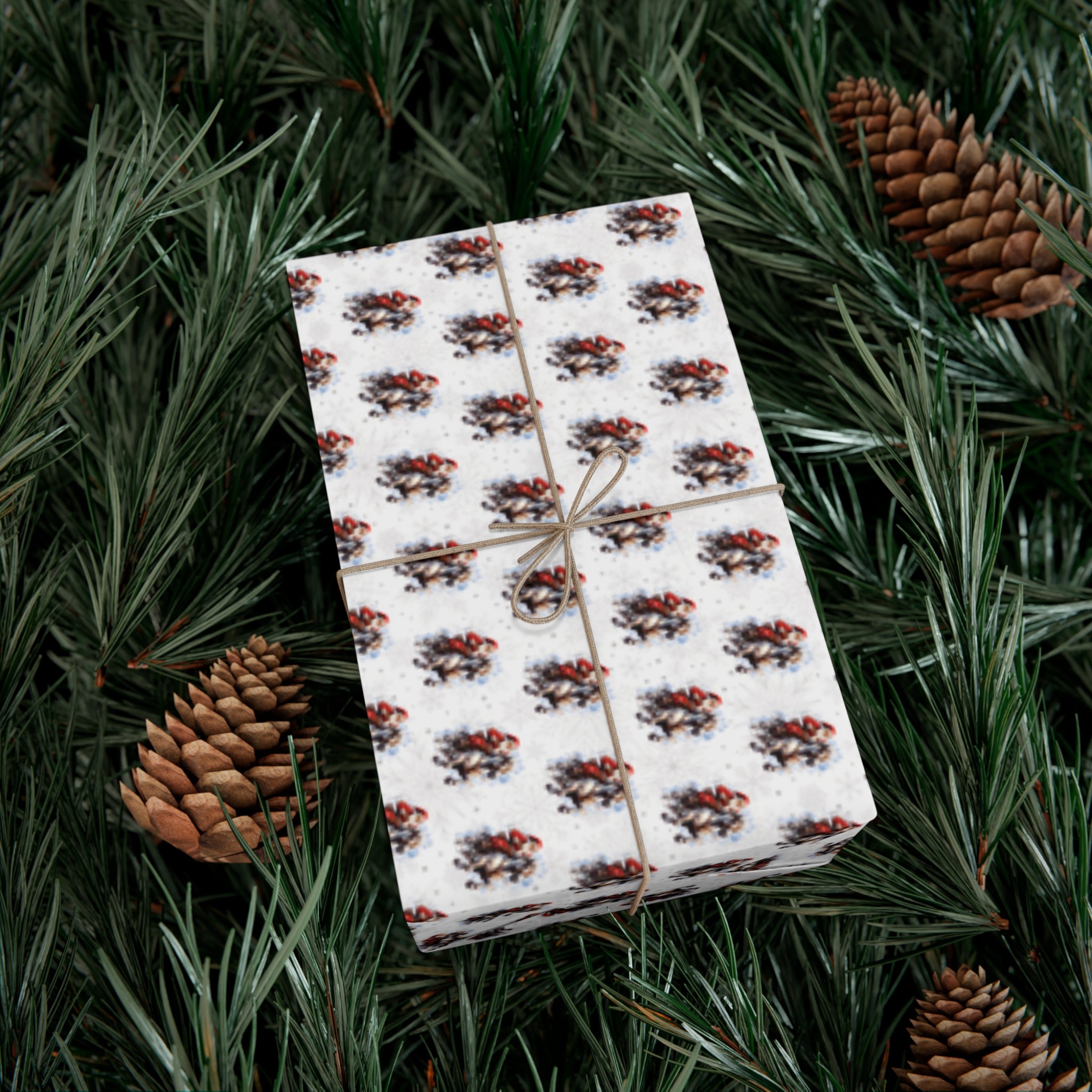 Western Christmas Wrapping Paper Roll 6 or 12 Feet | Matte | Satin | Buy 2 or More and Save 10%!