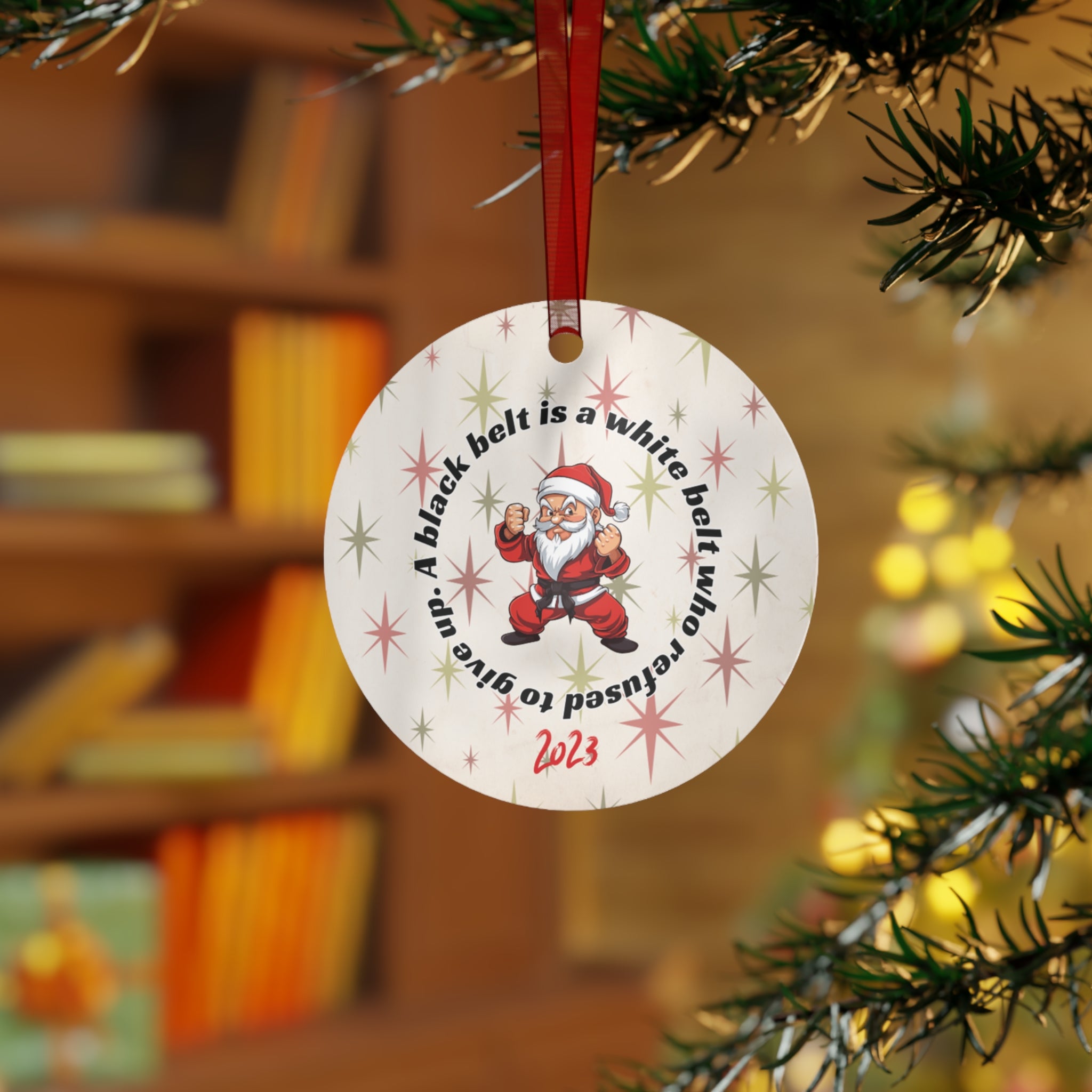Martial Arts Santa Ornament - Fundraising for WAKO World Championships - Order Two or More - $2.00 off each additional ornament
