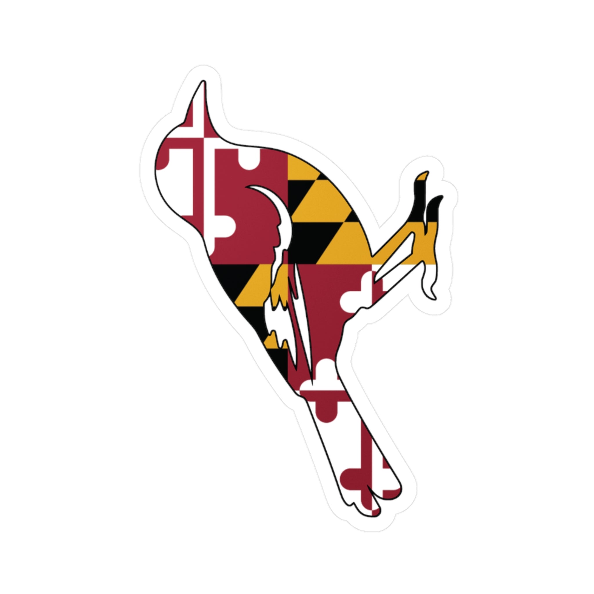 Maryland Flag Sticker | Baltimore Oriole Bird | Kiss-Cut Vinyl Decals | Baltimore Summer | Oriole Sticker