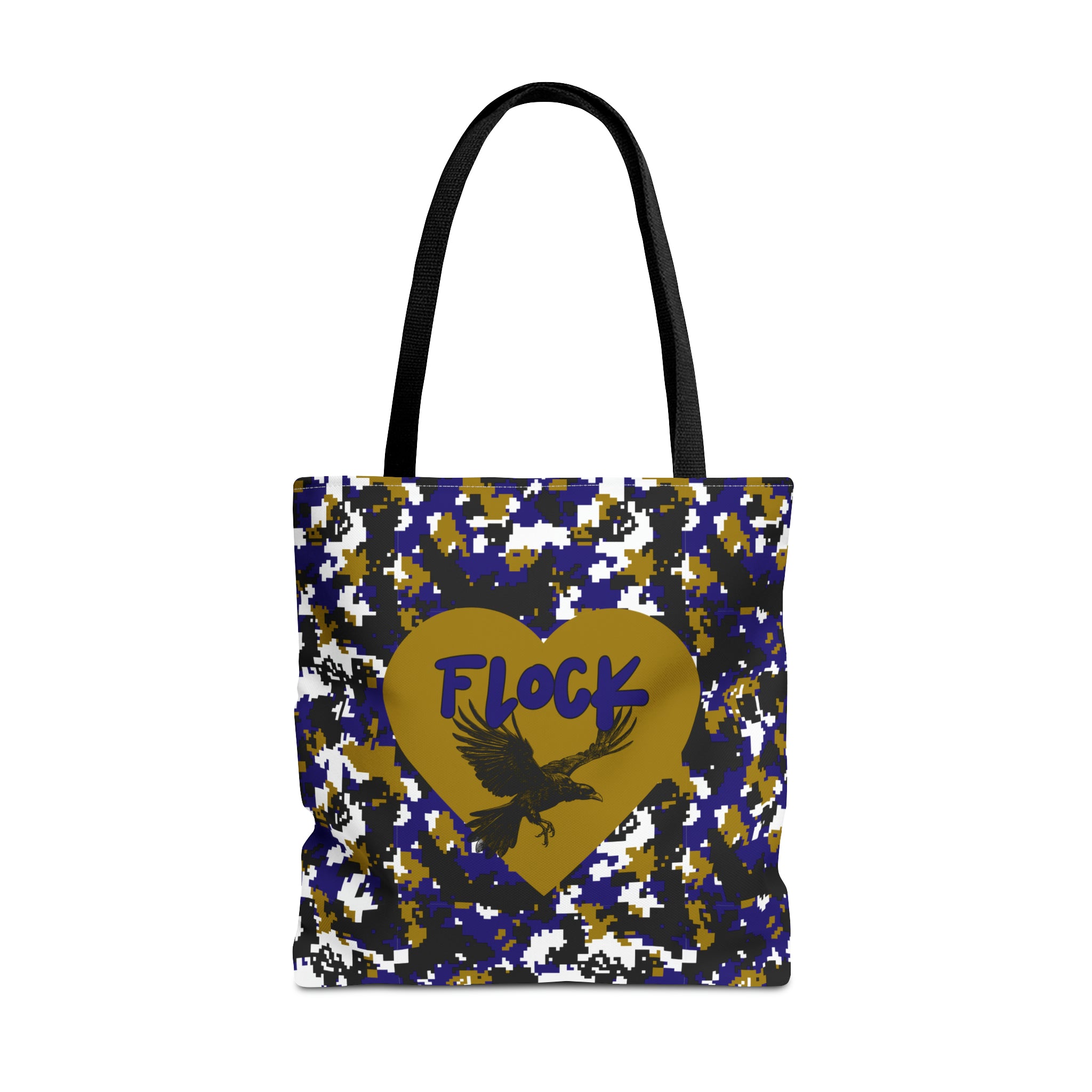 The Flock Tote | Purple Pride Camo Flock Shopping Tote for Baltimore Football Fans