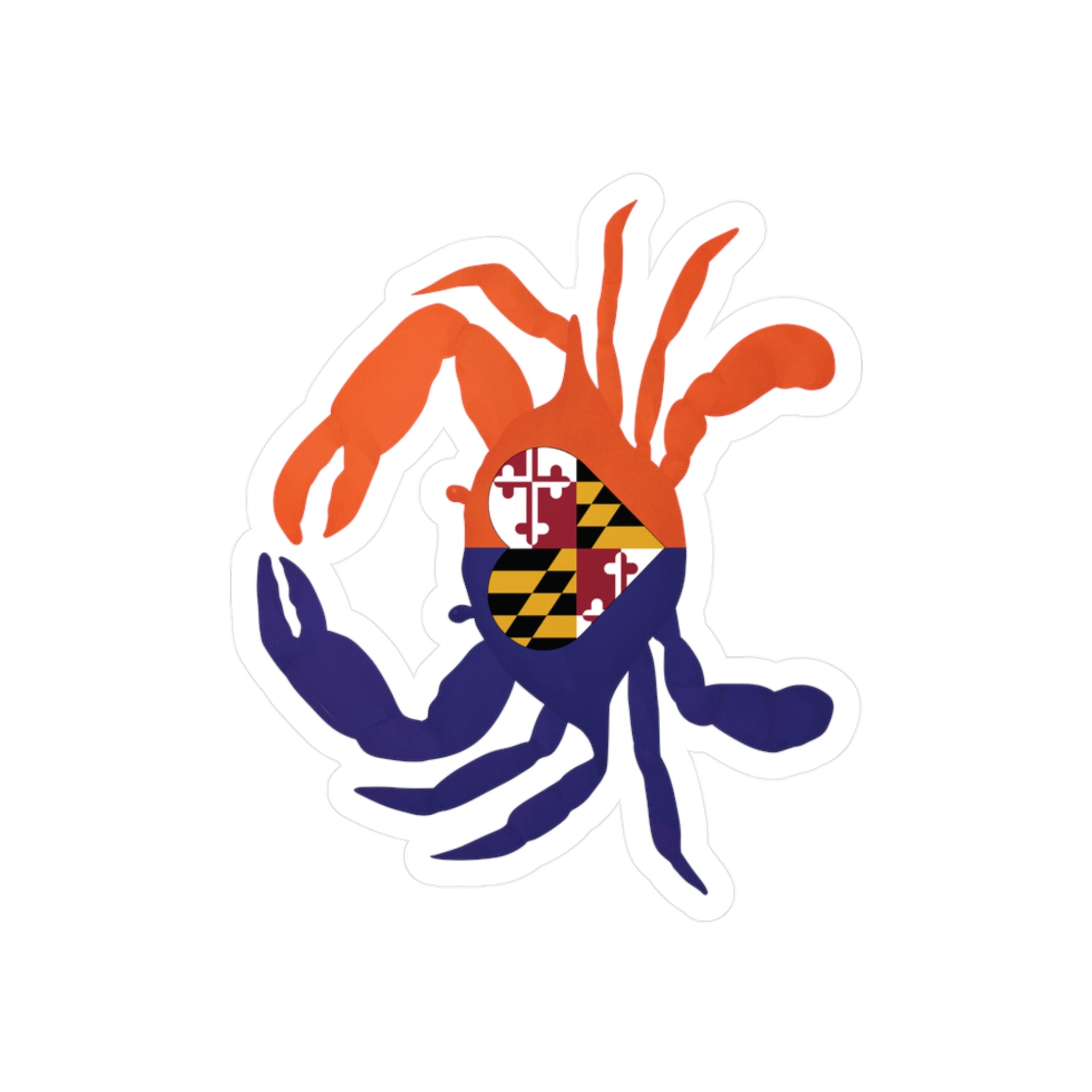 Maryland Crab | Baltimore Sports Sticker | Kiss-Cut Vinyl Decals | Baltimore Birdland