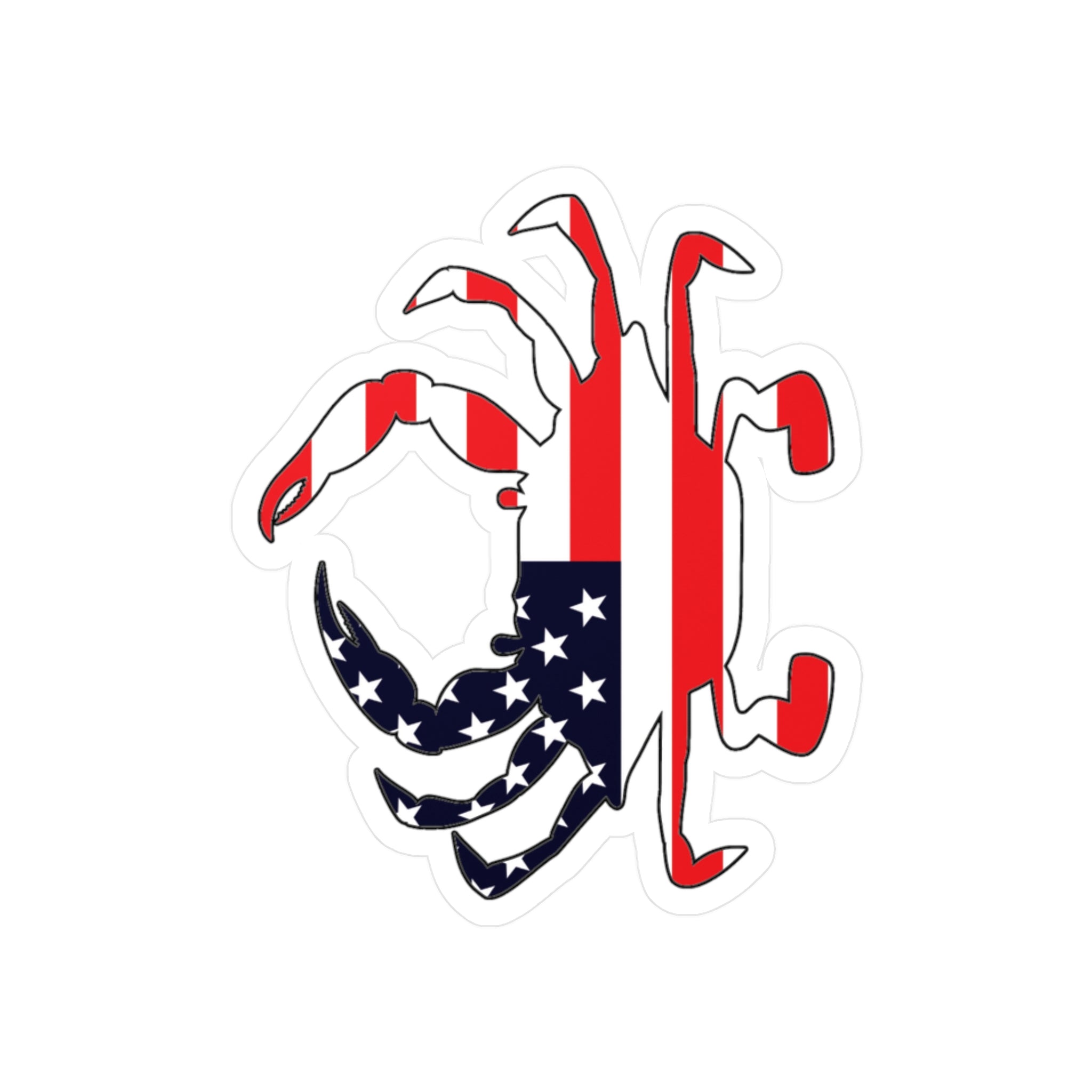 Maryland Crab USA Sticker | Baltimore Sticker | Kiss-Cut Vinyl Decals | Baltimore Summer | Ocean City Sticker | Maryland Flag Gift