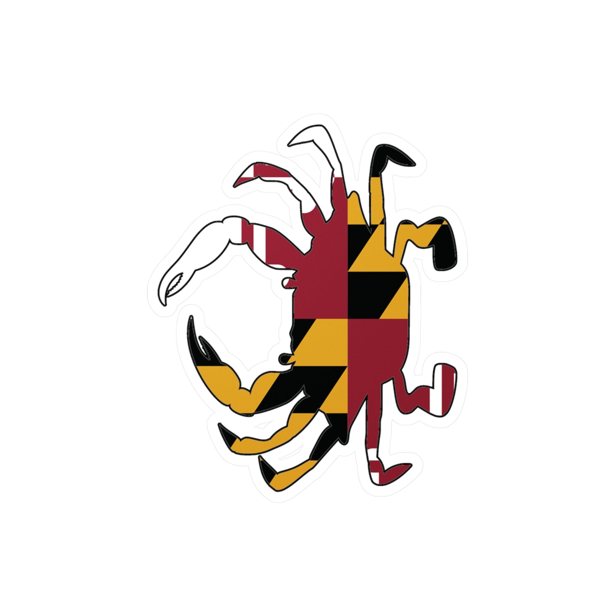 Maryland Crab Sticker | Baltimore Sticker | Kiss-Cut Vinyl Decals | Baltimore Summer | Ocean City Sticker | Maryland Flag Gift