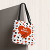 Bird Watcher Bag Heart Theme | Shopping Tote for Baltimore Sports Fans | Birdland Utility Bag