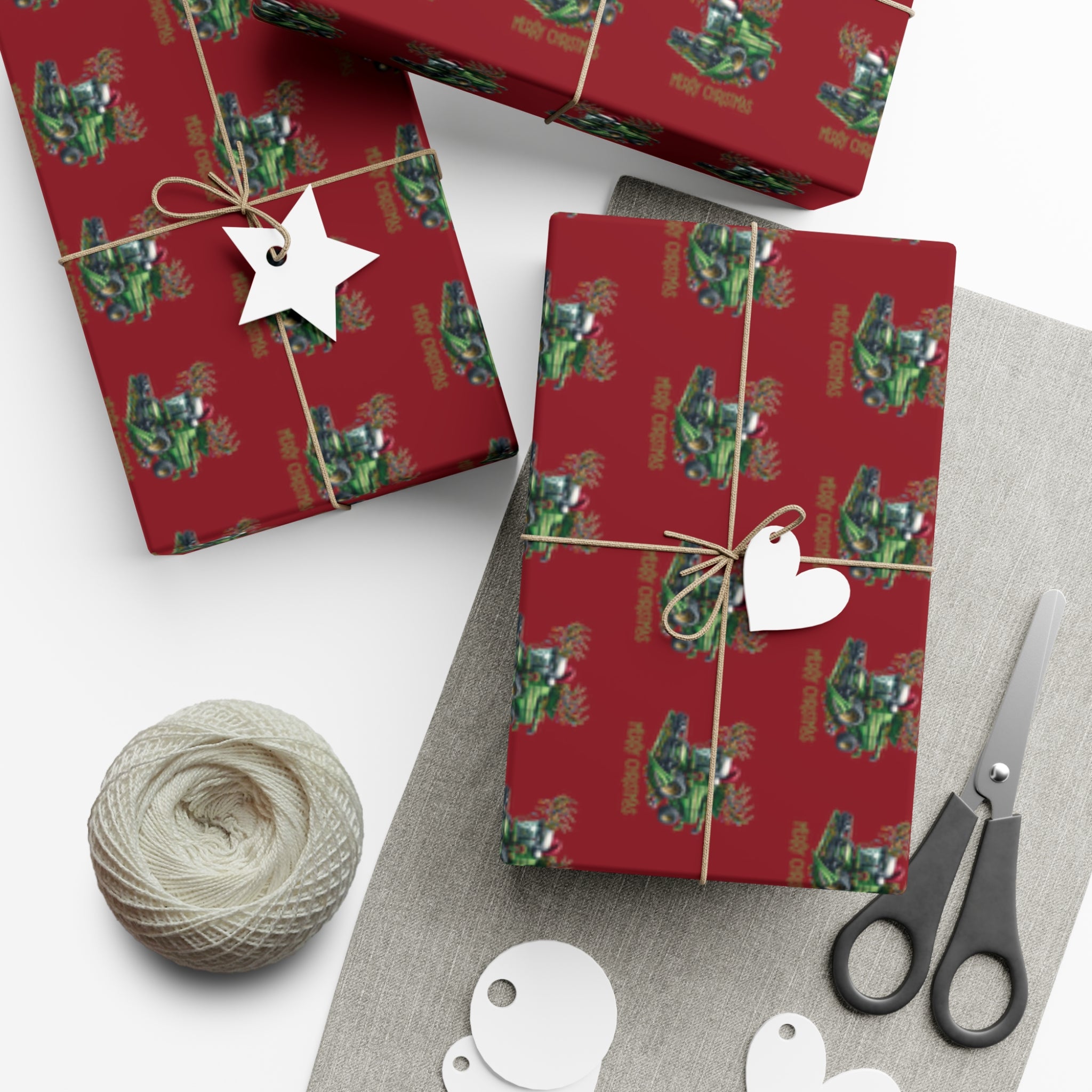 Combine Farming Christmas Wrapping Paper Roll of 6 or 12 Feet | Choice of Matte or Satin Finish | Buy 2 or more and SAVE 10%