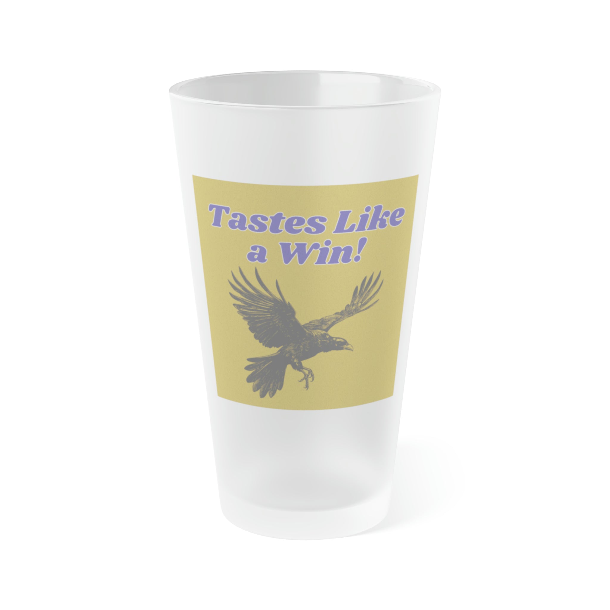 Baltimore Football Fans Frosted Pint Glass | Tastes Like a Win! | Buy Two or More and Save $3.00 off each Additional Pint Glass