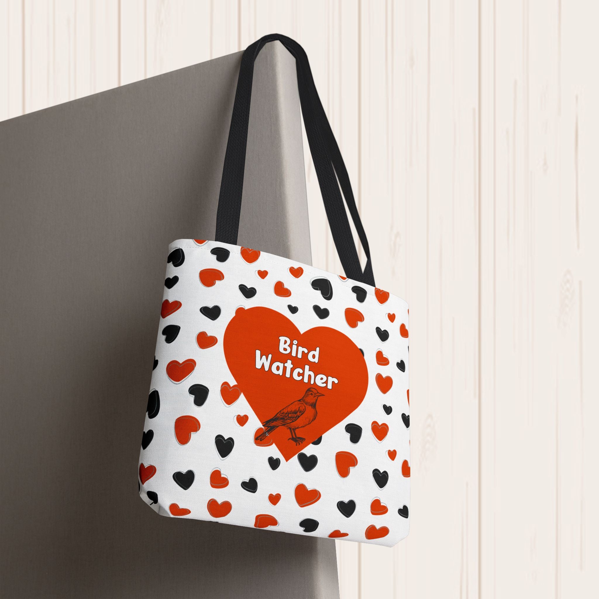 Bird Watcher Bag Heart Theme | Shopping Tote for Baltimore Sports Fans | Birdland Utility Bag