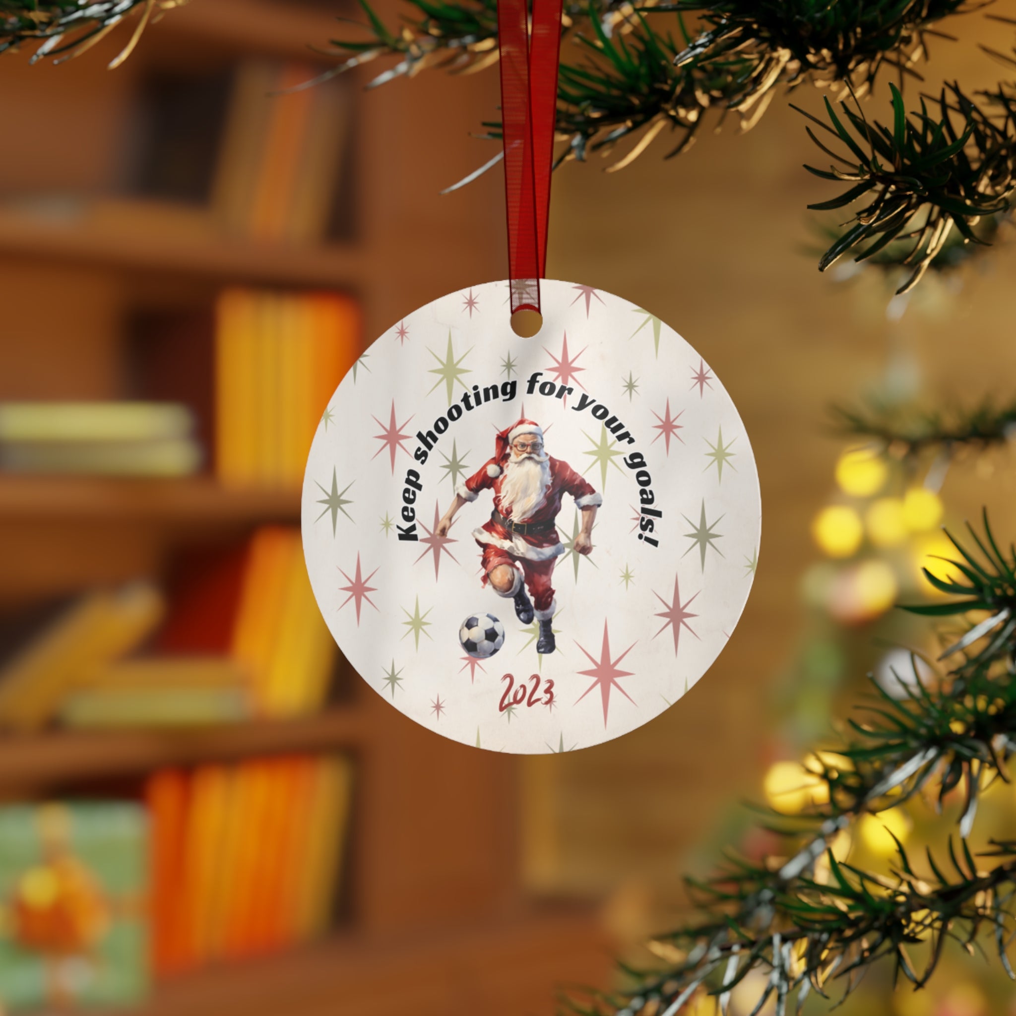 Soccer Santa Ornament - Fundraising for DHS - Order Two or More - $2.00 off each additional ornament