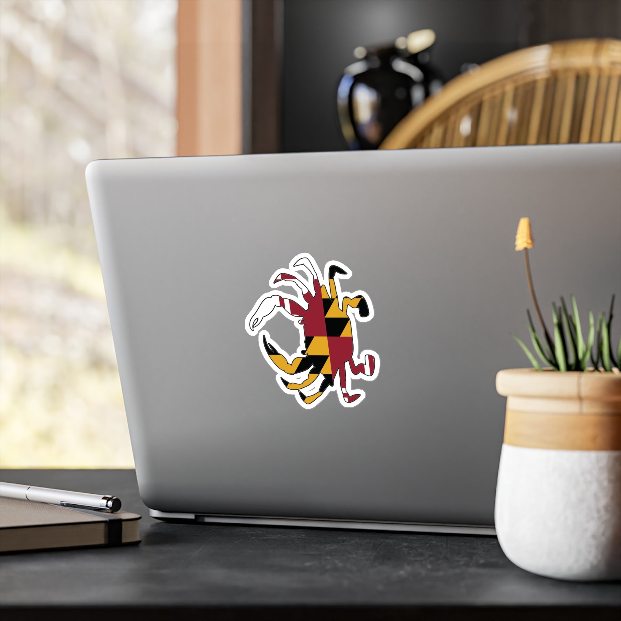 Maryland Crab Sticker | Baltimore Sticker | Kiss-Cut Vinyl Decals | Baltimore Summer | Ocean City Sticker | Maryland Flag Gift