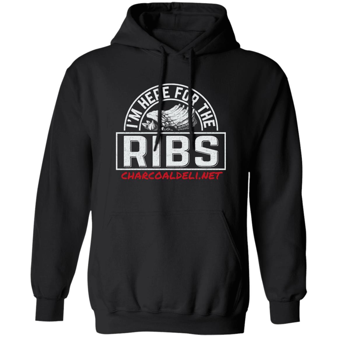 Ribs! Charcoal Deli  Fan Gear Pullover Hoodie