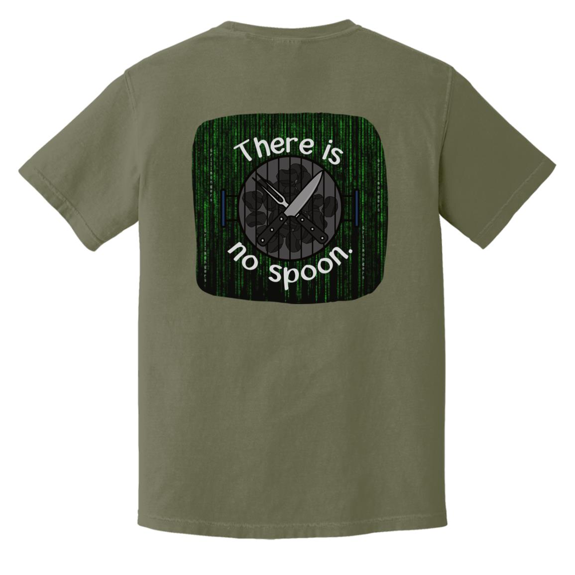 Charcoal Deli Fan Gear | There is No Spoon Premium Cotton T-Shirt Printed on Front and Back
