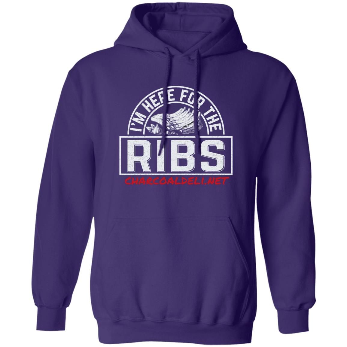 Ribs! Charcoal Deli  Fan Gear Pullover Hoodie