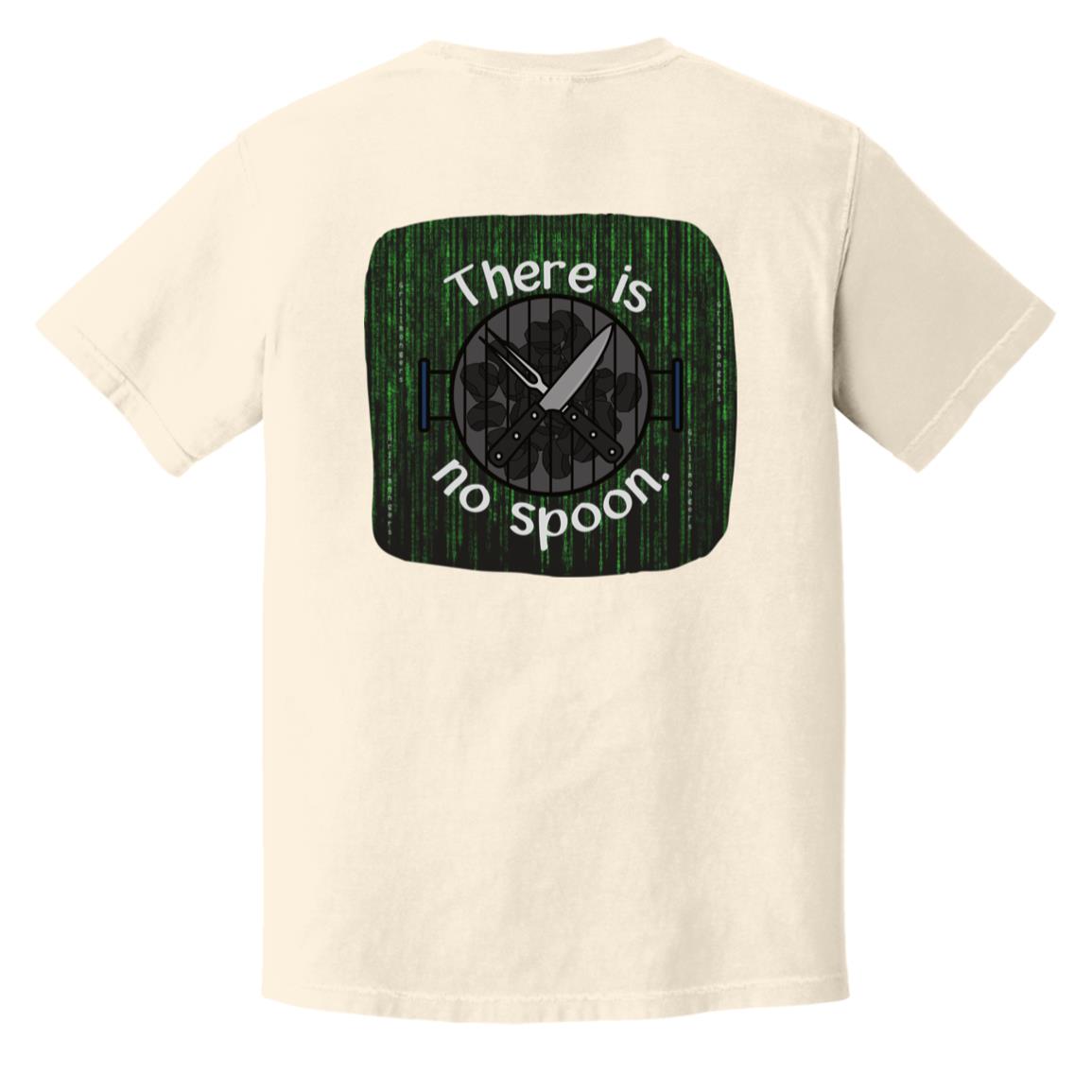 Charcoal Deli Fan Gear | There is No Spoon Premium Cotton T-Shirt Printed on Front and Back
