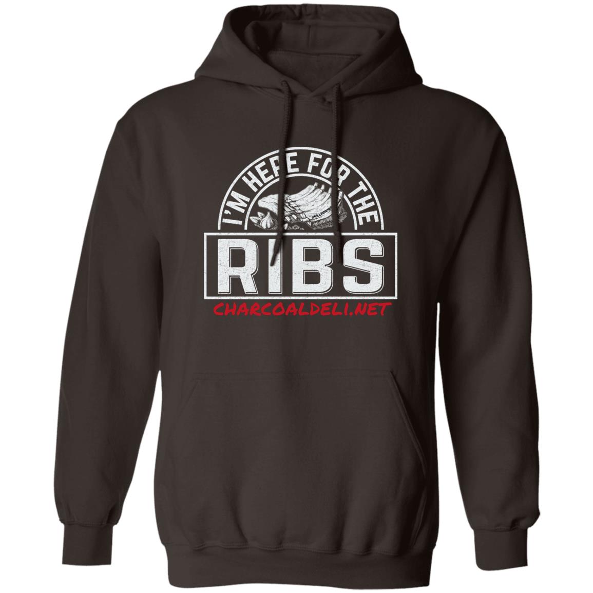 Ribs! Charcoal Deli  Fan Gear Pullover Hoodie