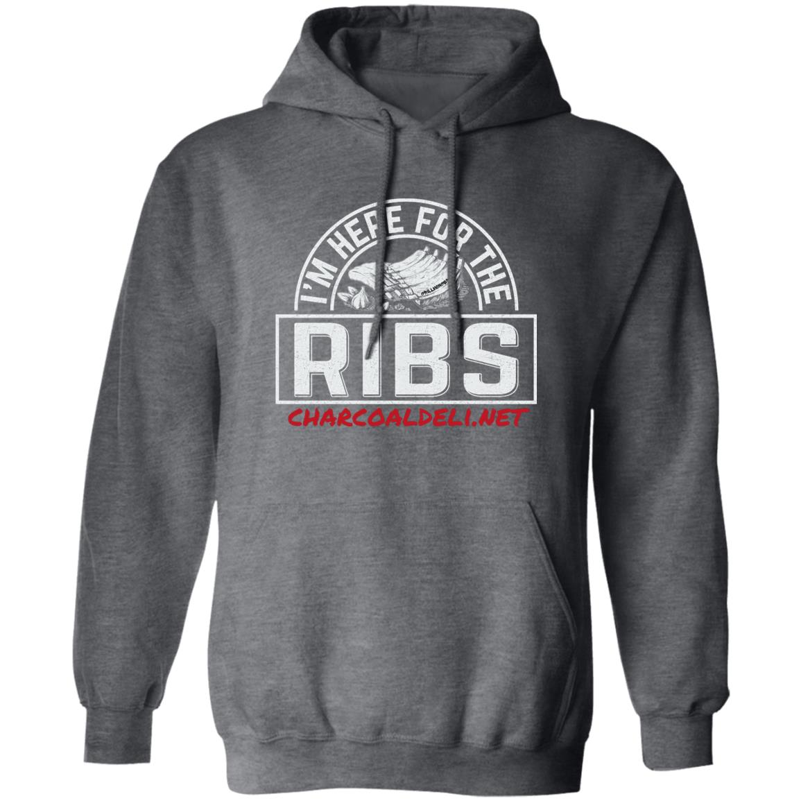 Ribs! Charcoal Deli  Fan Gear Pullover Hoodie