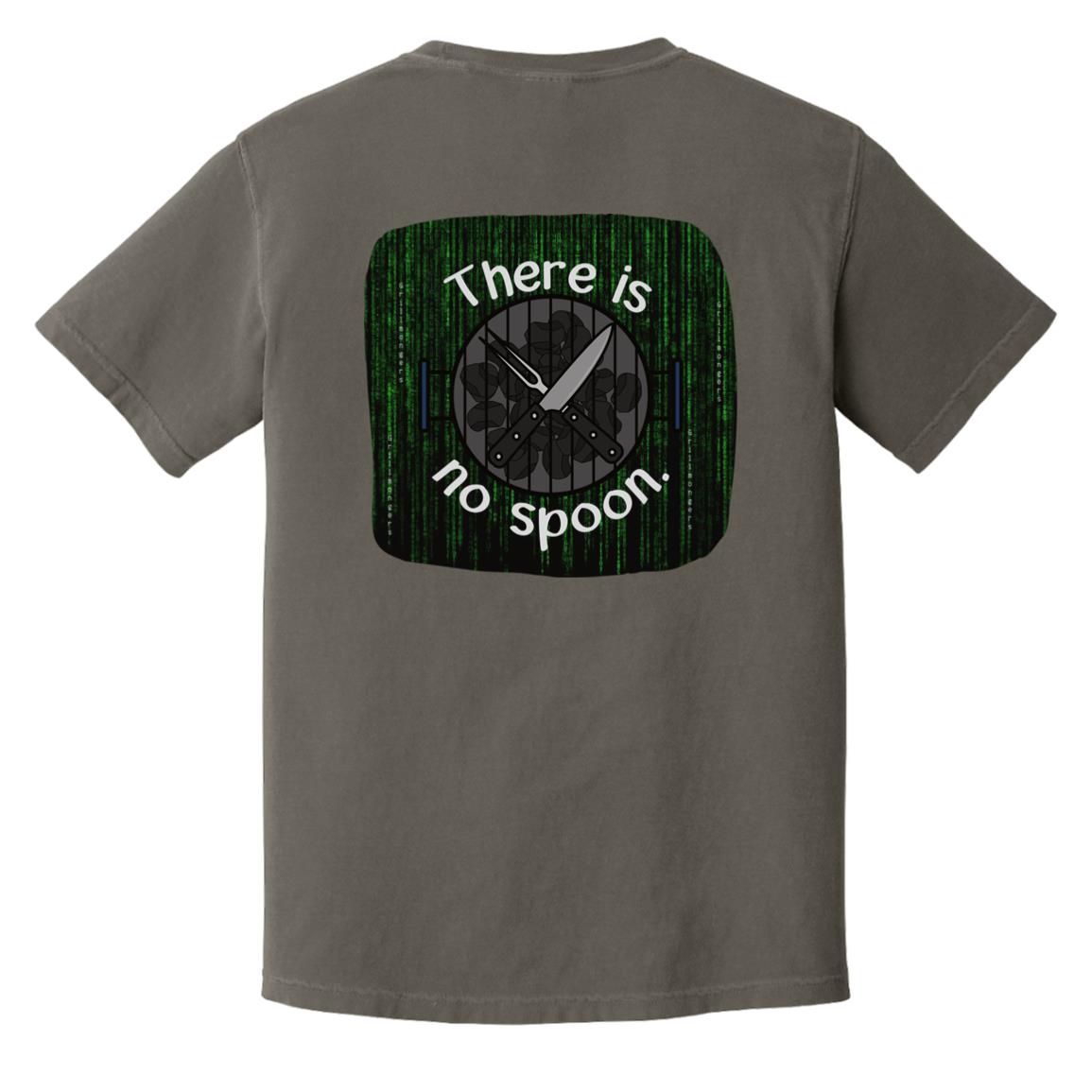 Charcoal Deli Fan Gear | There is No Spoon Premium Cotton T-Shirt Printed on Front and Back