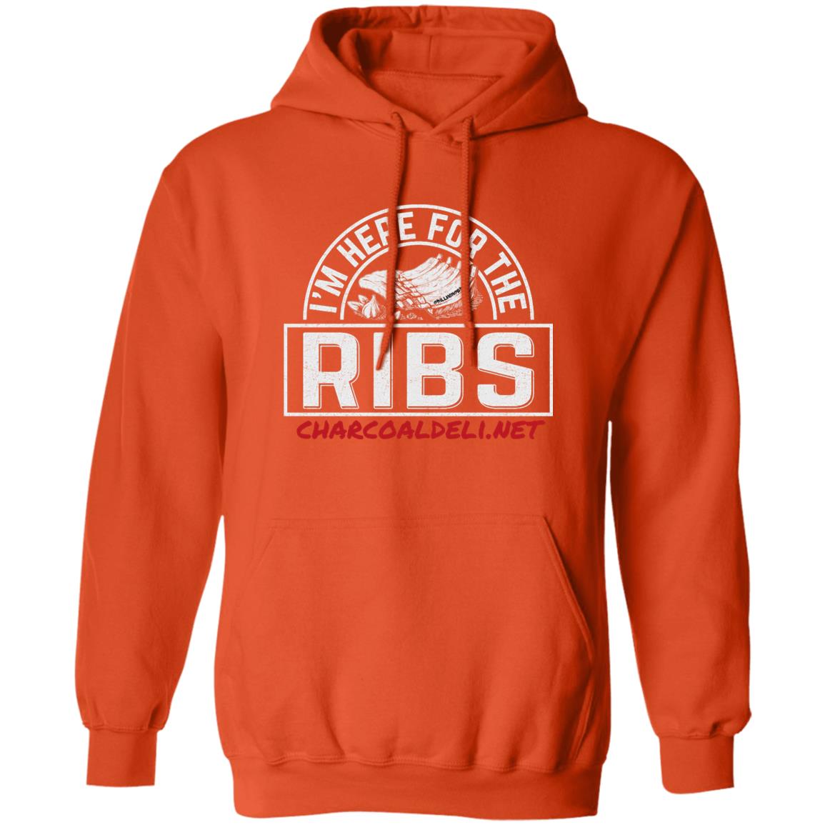 Ribs! Charcoal Deli  Fan Gear Pullover Hoodie