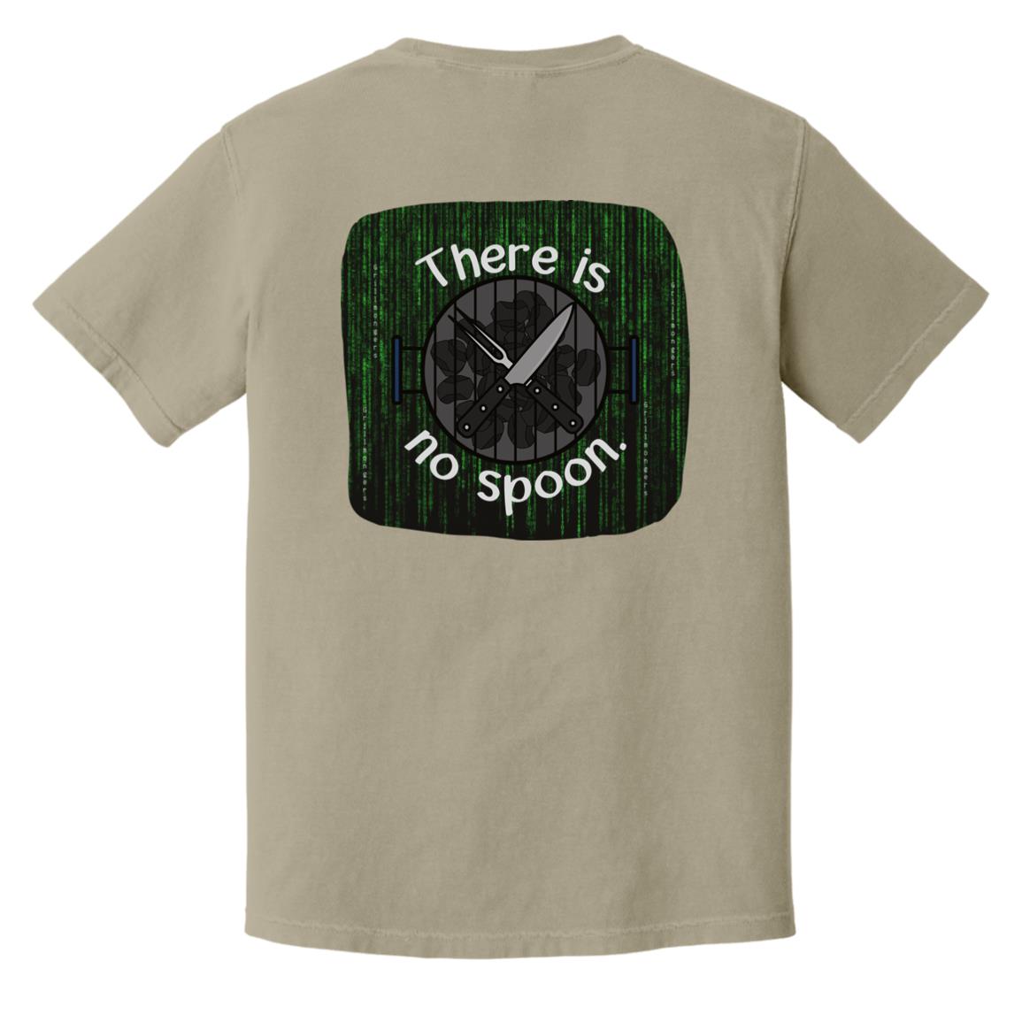 Charcoal Deli Fan Gear | There is No Spoon Premium Cotton T-Shirt Printed on Front and Back