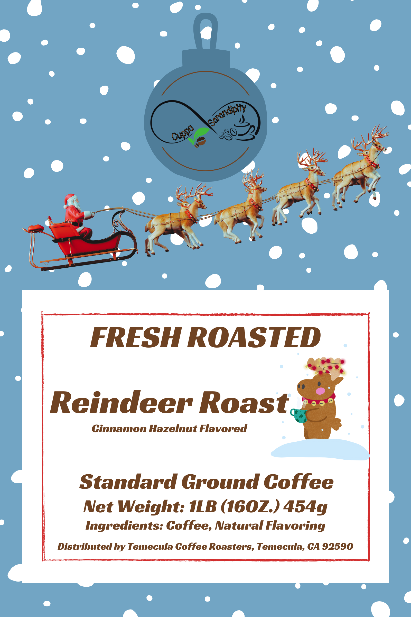 Reindeer Roast Cinnamon Hazelnut Craft Coffee