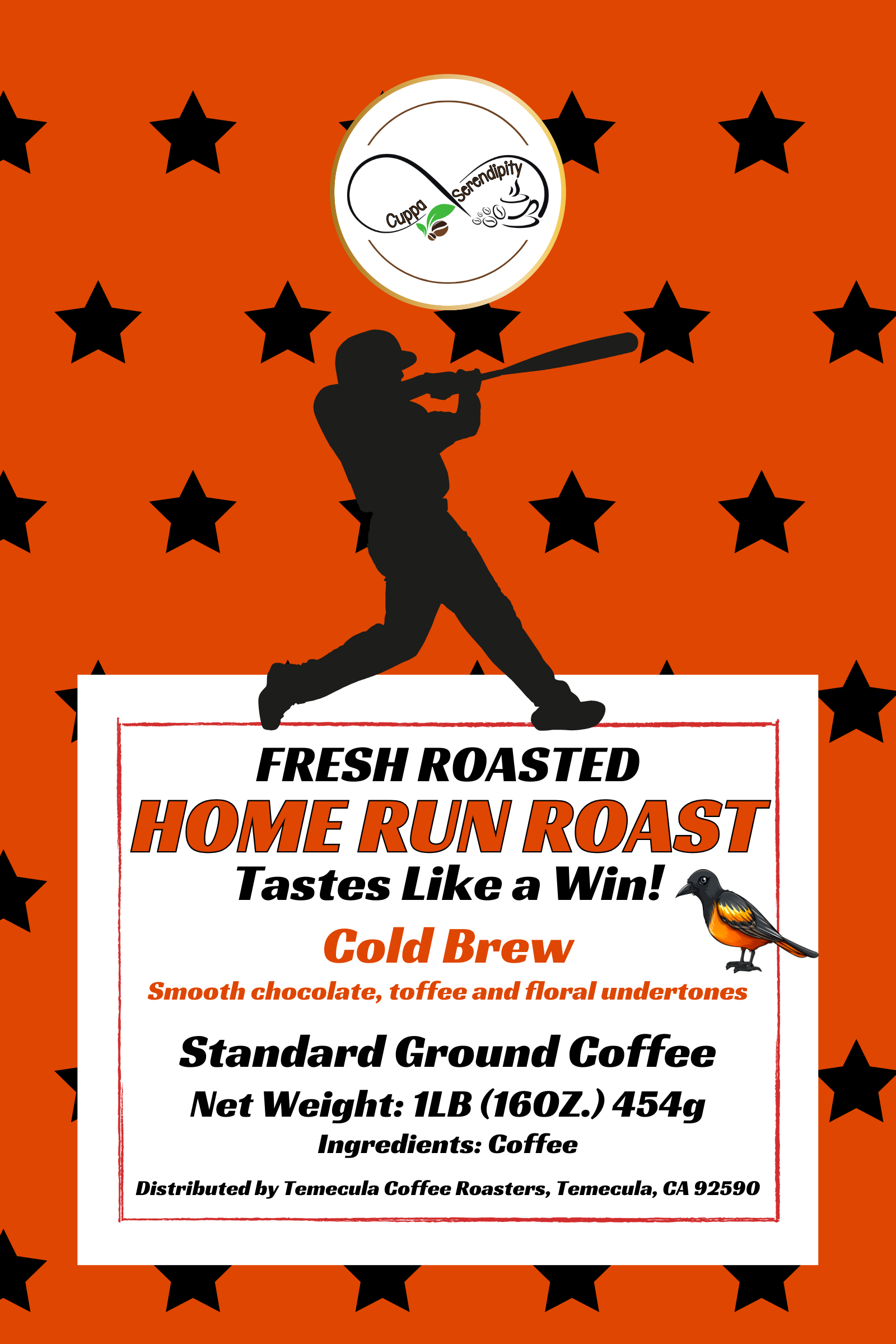 Home Run Roast Cold Brew Coffee for Baltimore Baseball Fans | Craft Coffee | FREE SHIPPING