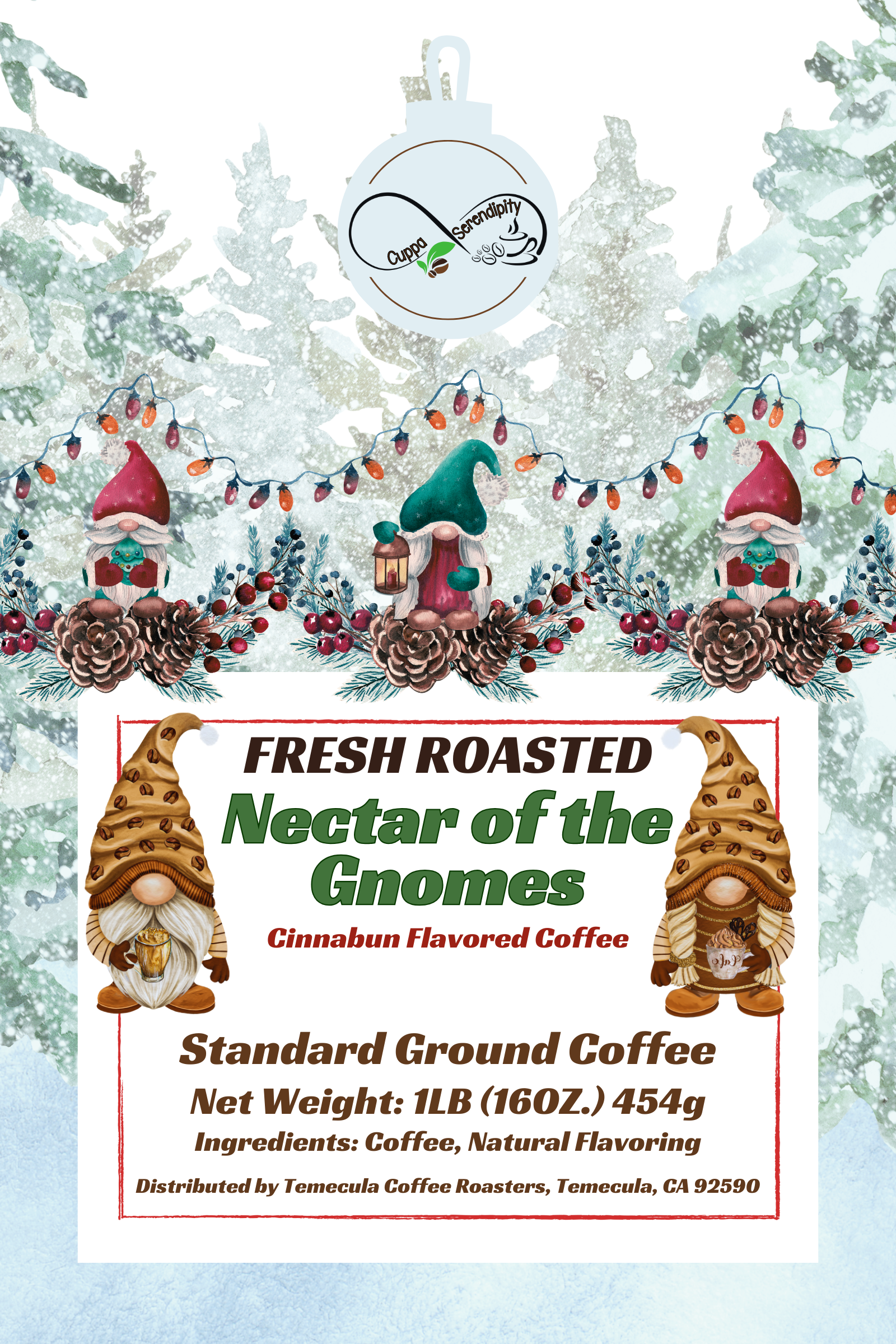 Nectar of The Gnomes Cinnabun Flavored Craft Coffee | Free Shipping