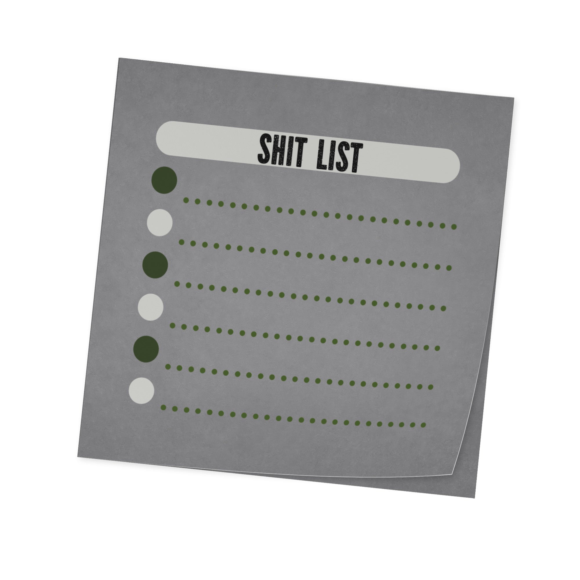 Sticky Notes Shit List Sarcastic Sticky Notes