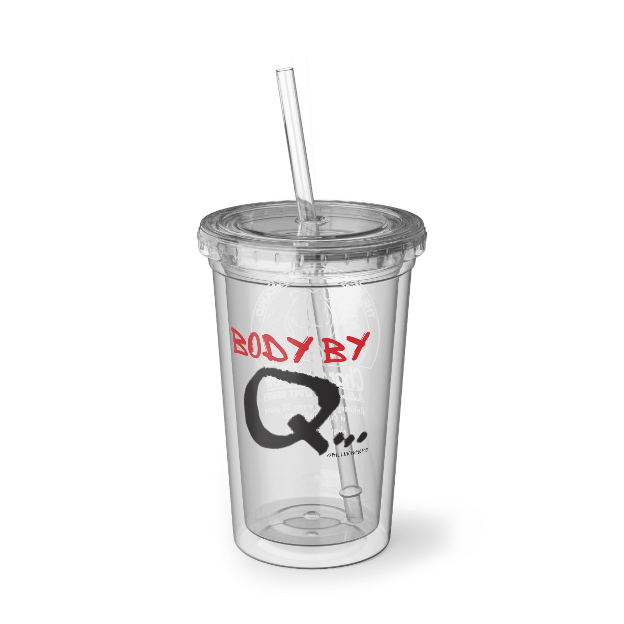 Charcoal Deli Fan 16 ounce Acrylic Cup Q Sauce Lover BBQ Sauce Fanatic Tumbler