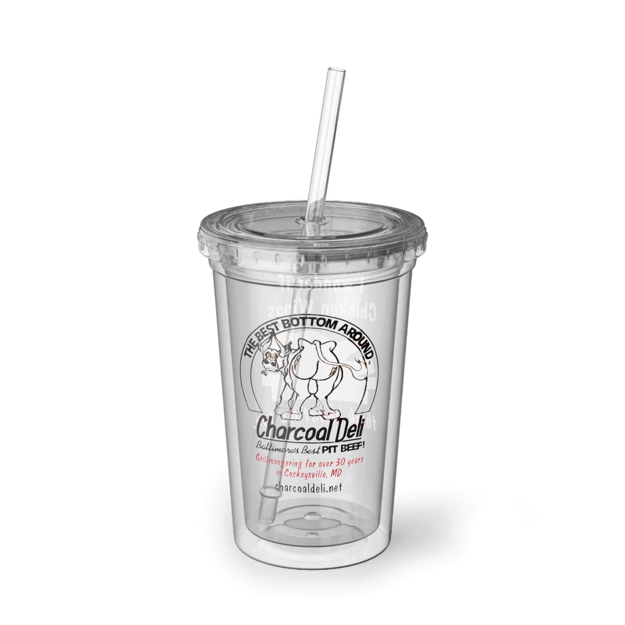 Charcoal Deli Fan Acrylic Cup Chicken Wing Lover BBQ Lover