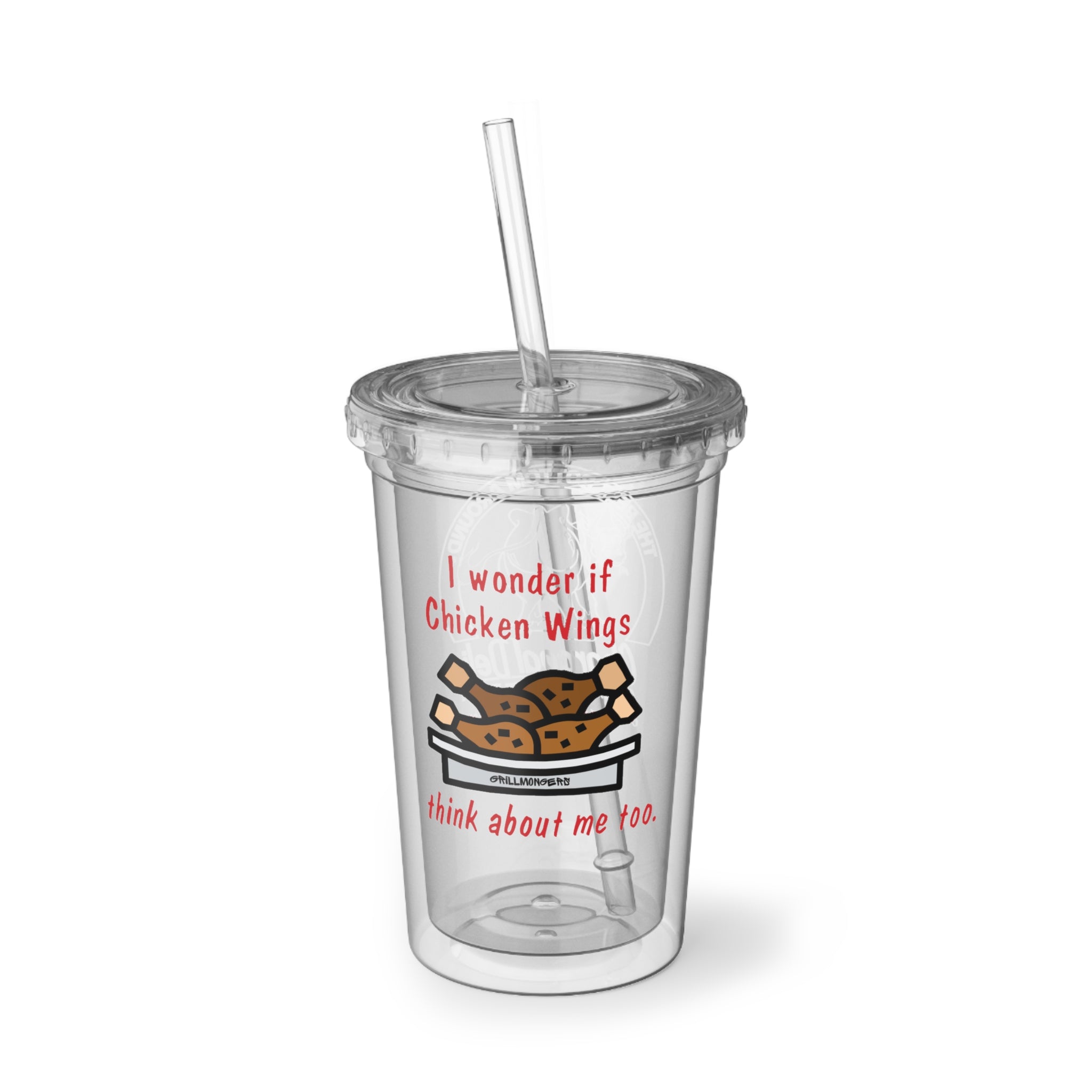 Charcoal Deli Fan Acrylic Cup Chicken Wing Lover BBQ Lover