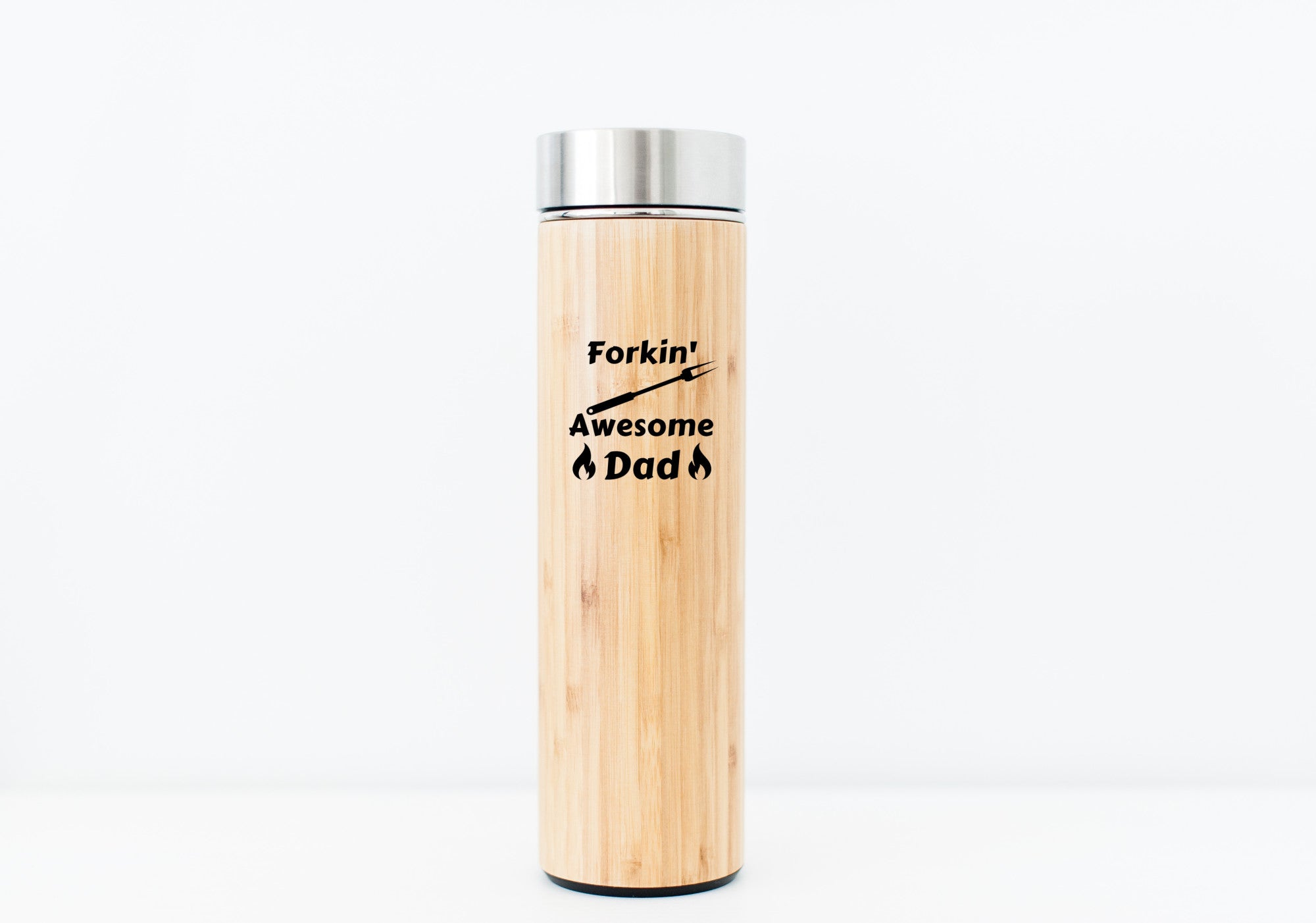 Forkin Awesome Dad Bamboo Water Bottle