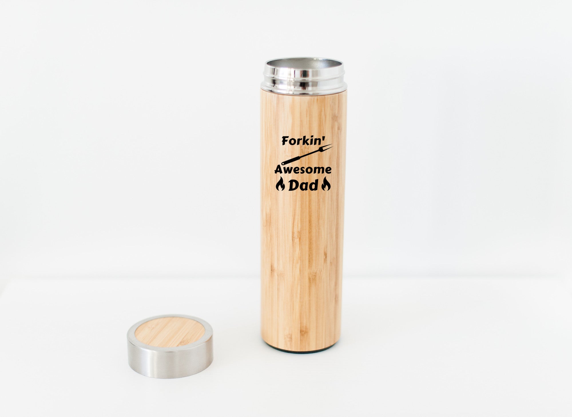 Forkin Awesome Dad Bamboo Water Bottle