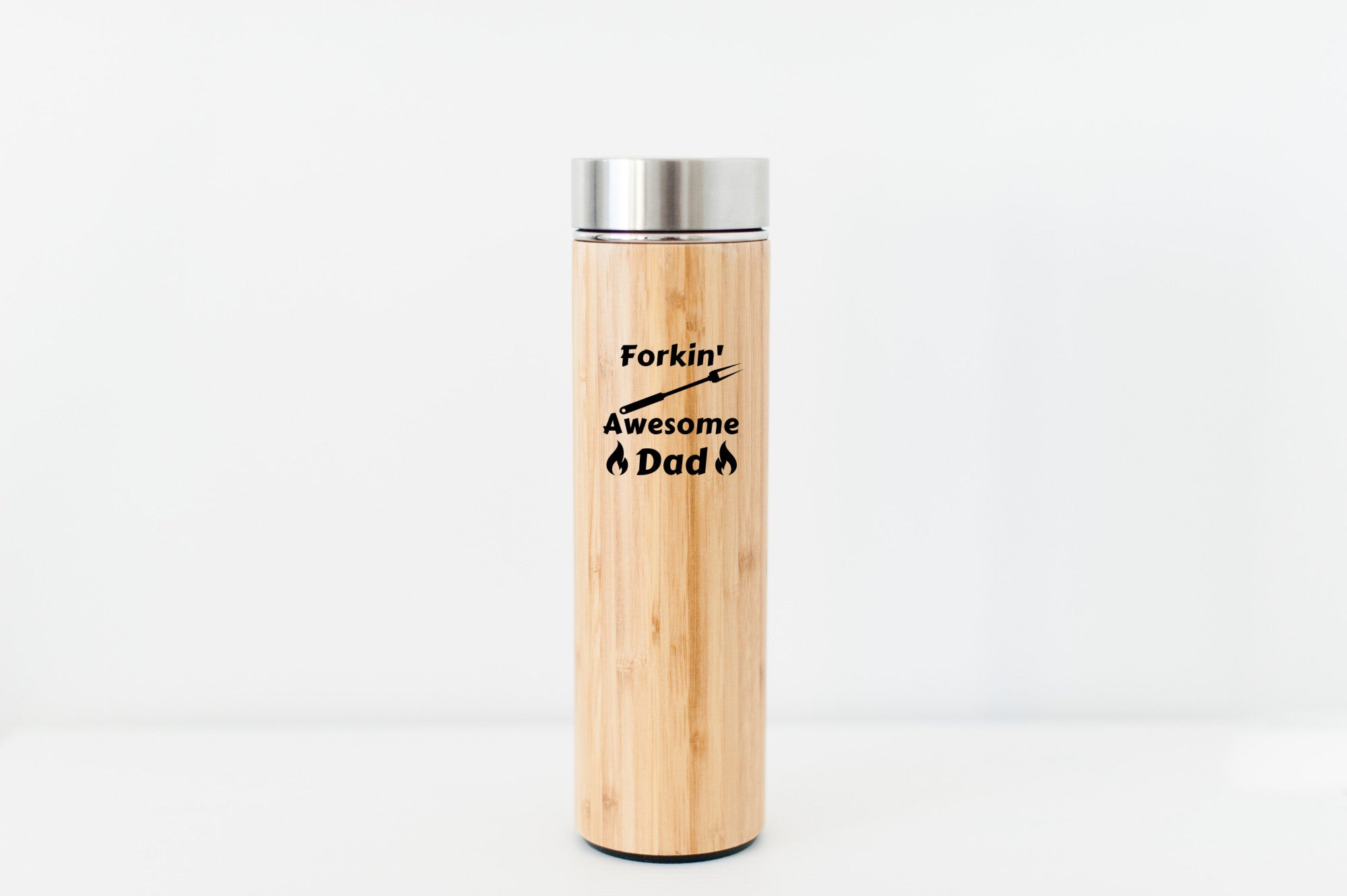 Forkin Awesome Dad Bamboo Water Bottle